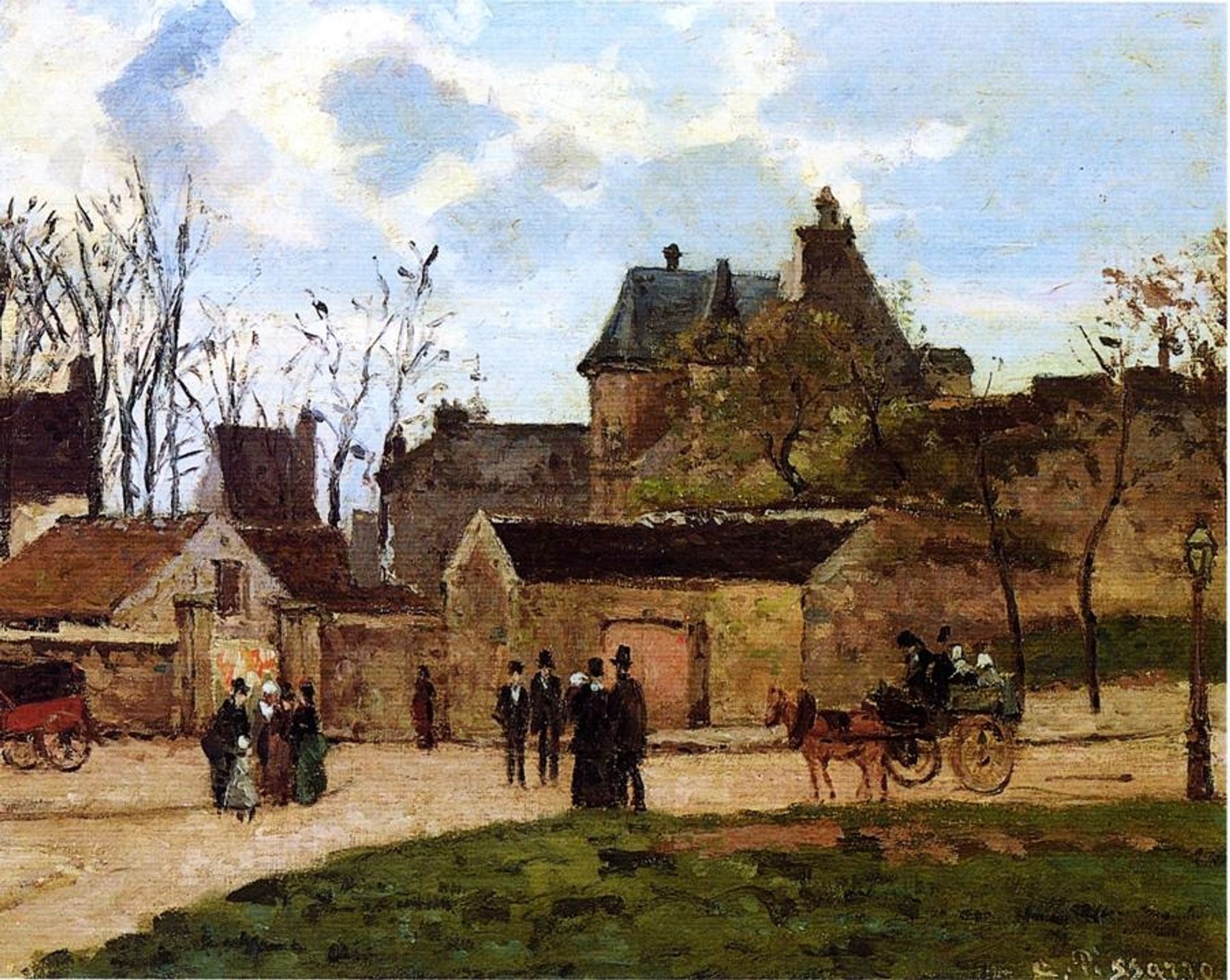 The Court House, Pontoise by Camille Pissarro