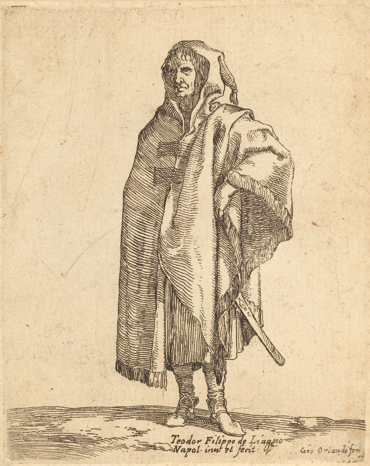 Standing Soldier in a Long Cloak by Teodoro Filippo di Liagno