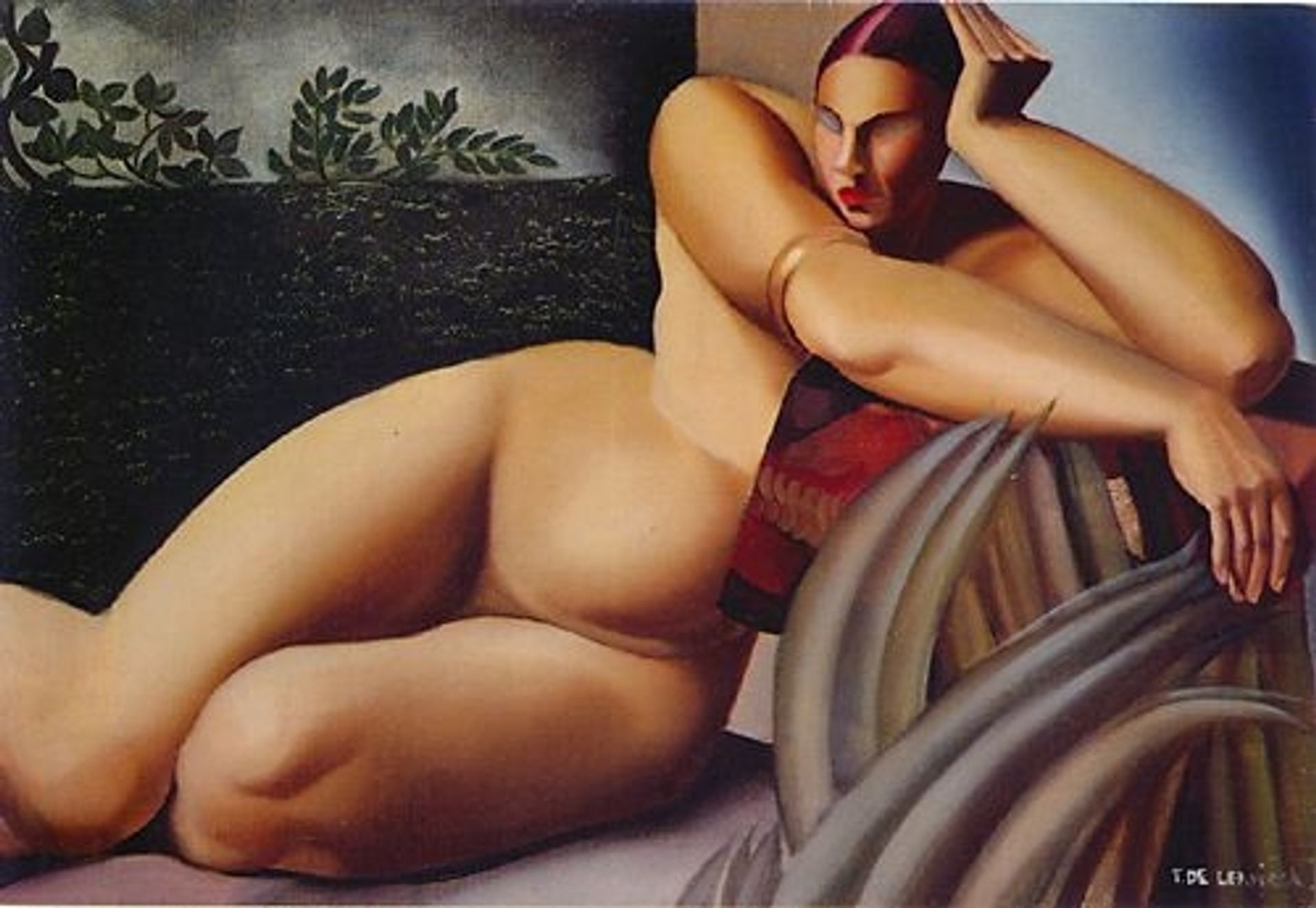 Nude on a Terrace by Tamara de Lempicka