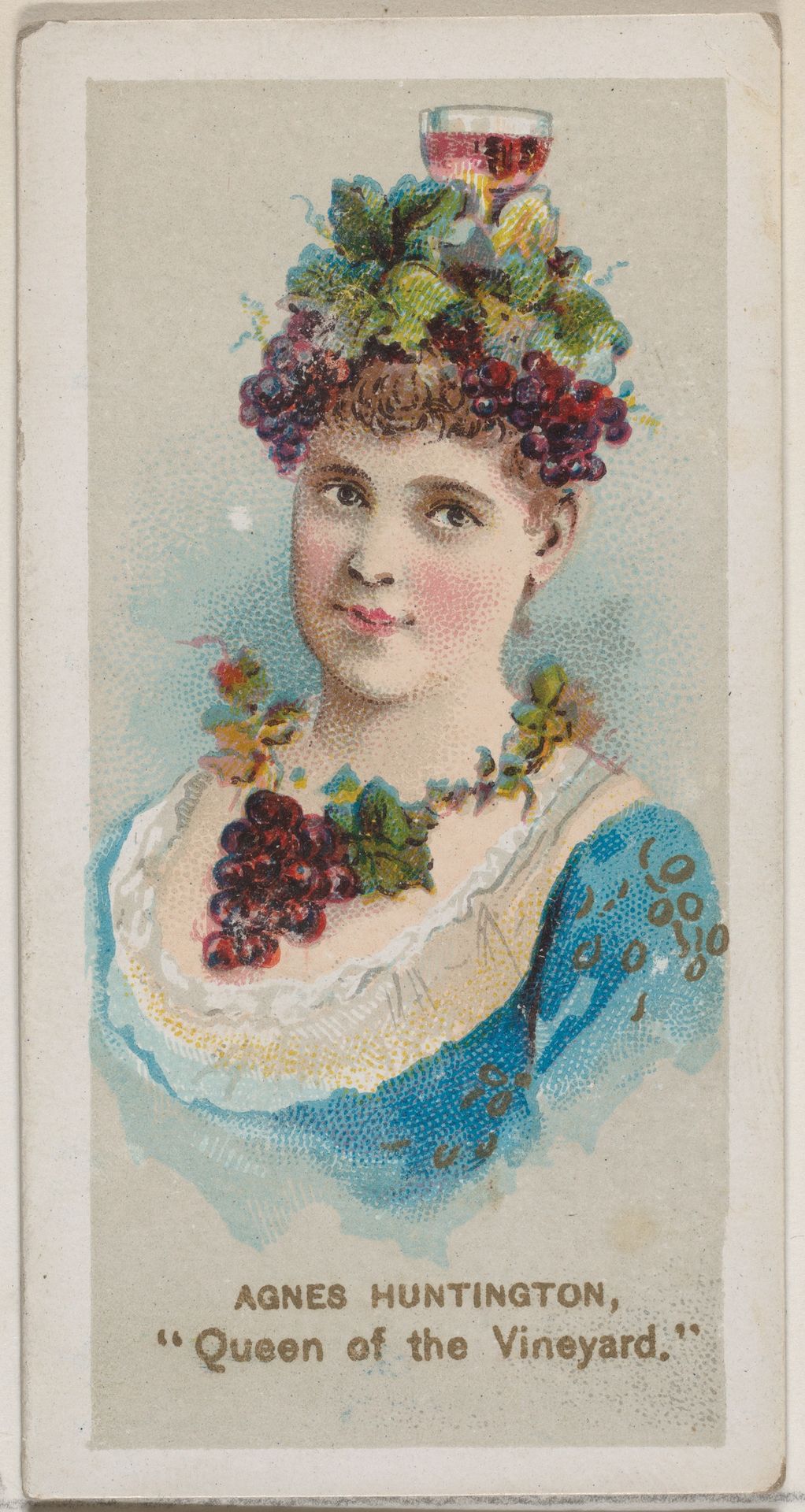 Agnes Huntington as "Queen of the Vineyard," from the series Fancy Dress Ball Costumes (N73) for Duke brand cigarettes by W. Duke, Sons & Co.