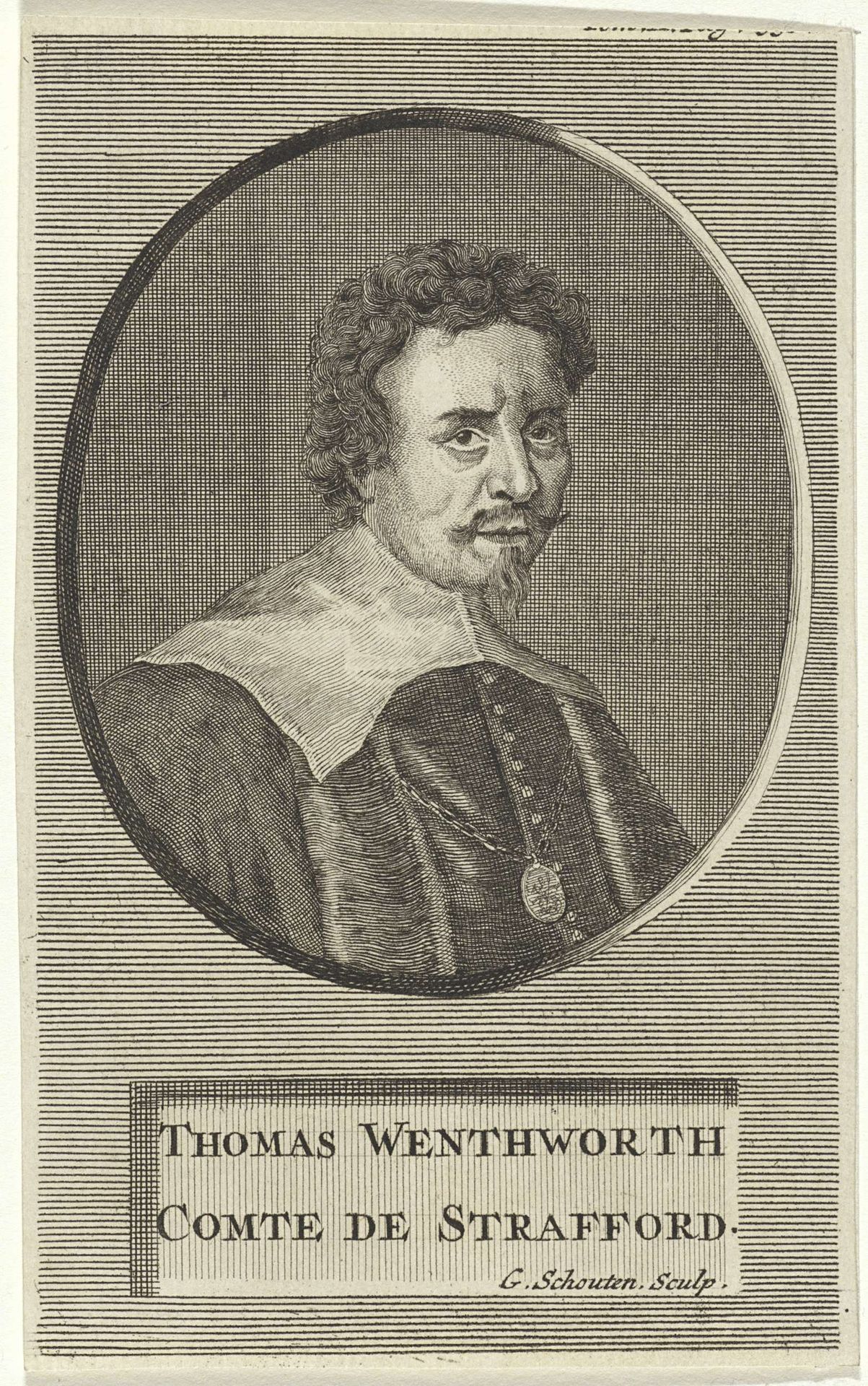 Portret van Thomas Wentworth by Gilbert Schoute