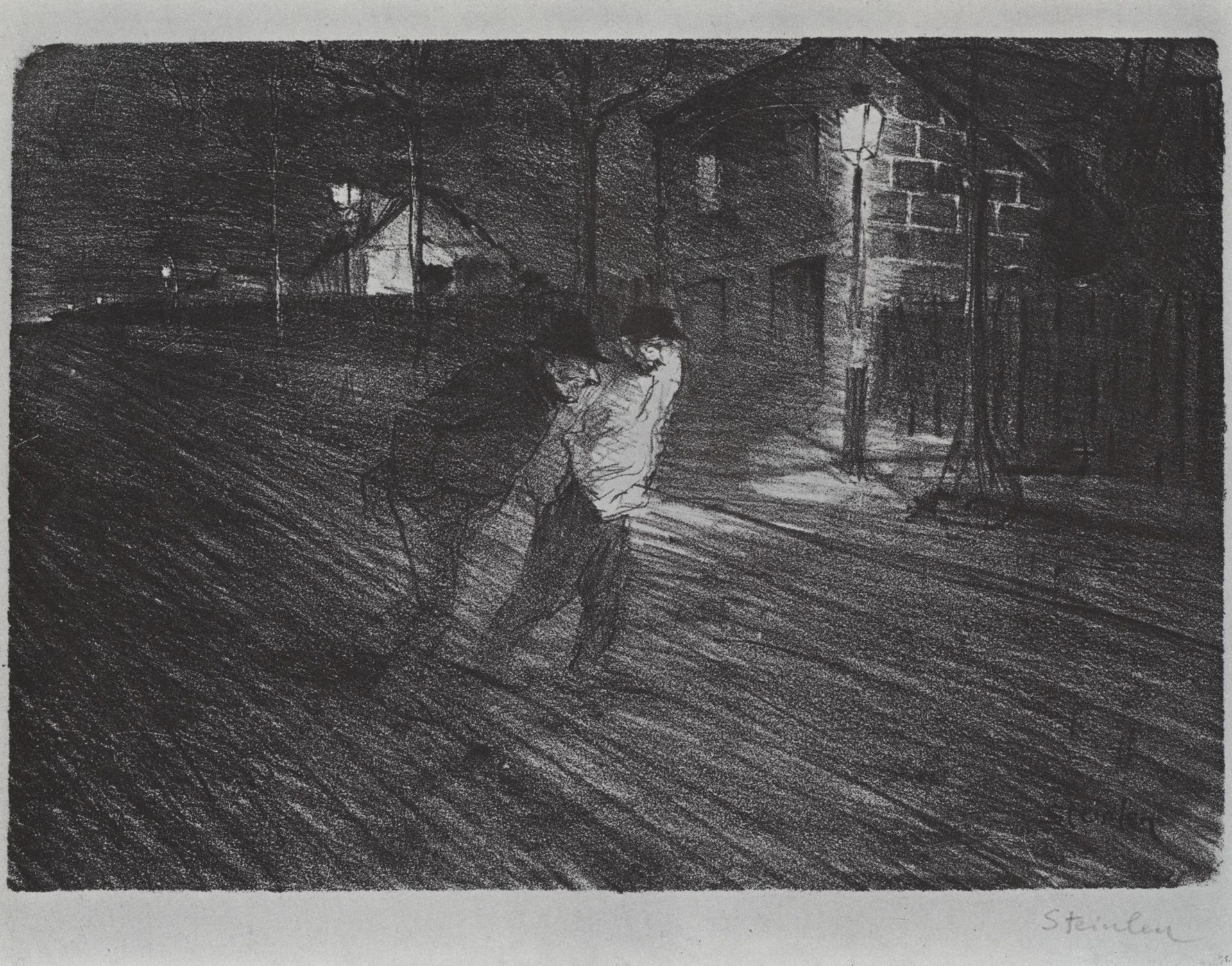 La Rue Caulaincourt by Théophile Alexandre Steinlen