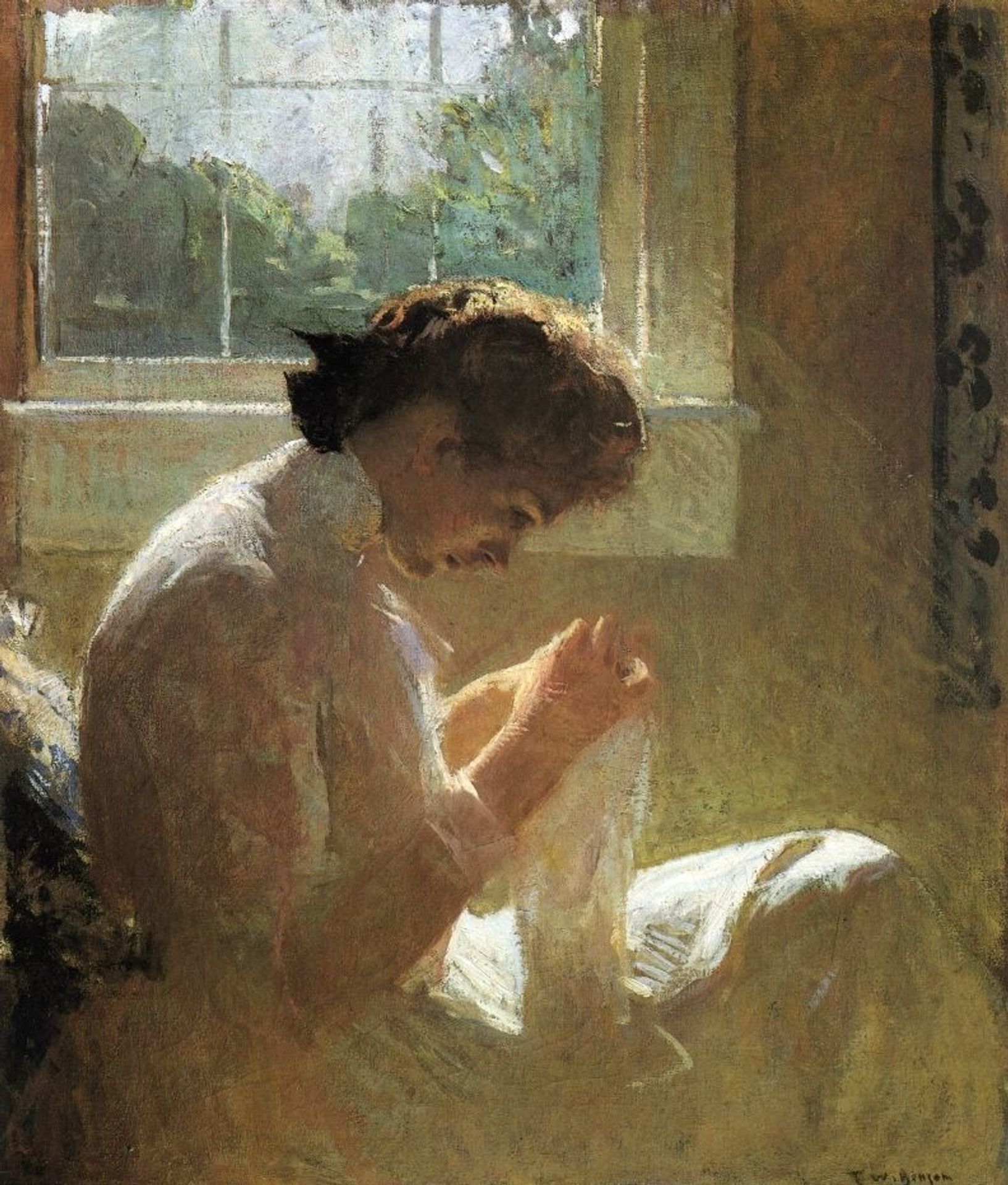 The Sunny Window by Frank W. Benson