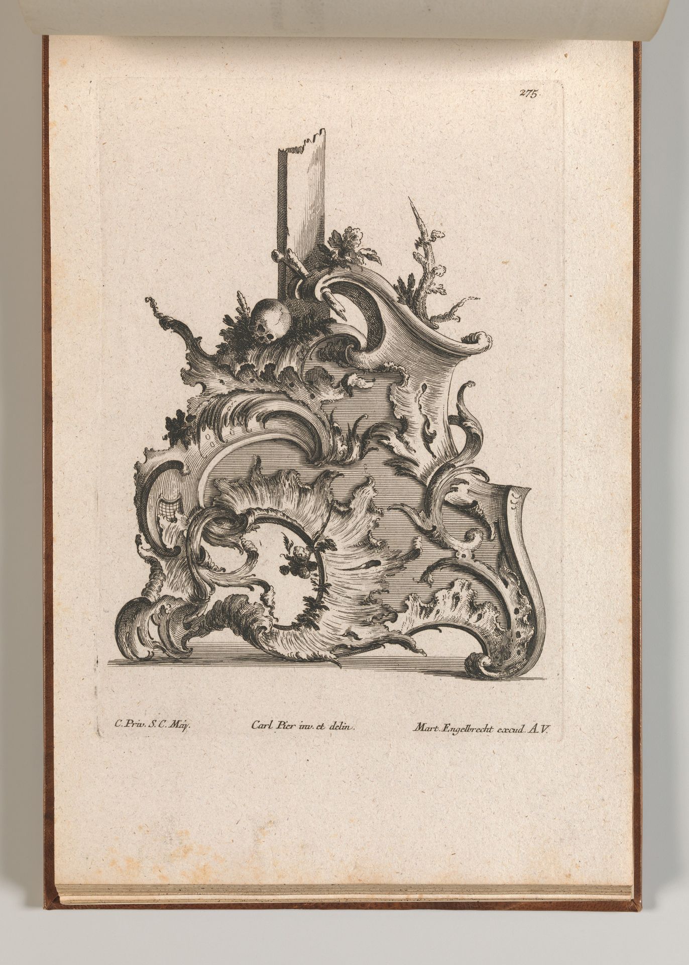 Design for the Base of a Crucifix, Plate 2 from: 'Neü inventierte Crucifix= Stöcke' by Jacob Gottlieb Thelot