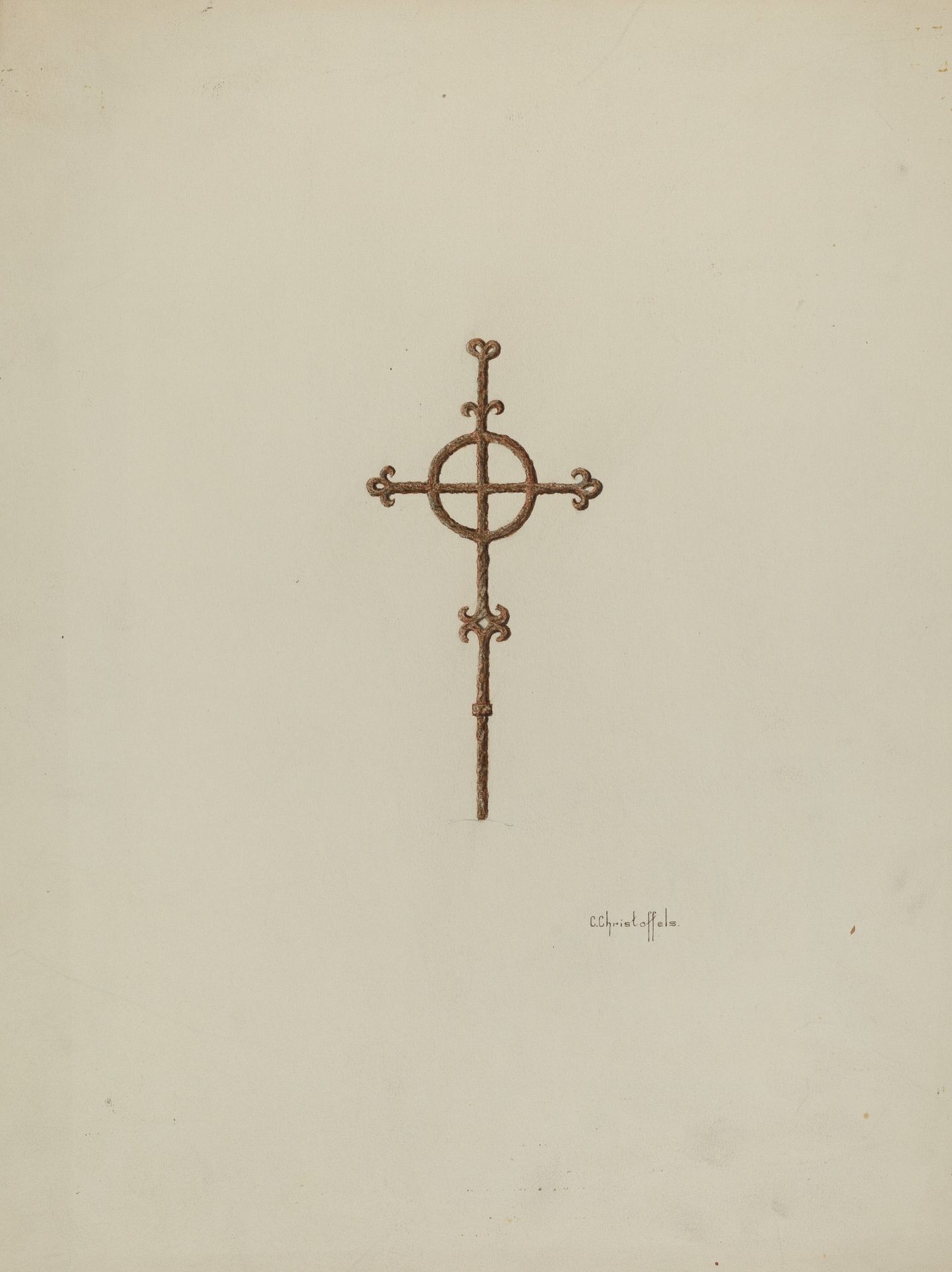 Wrought Iron Cross, Campanario by Cornelius Christoffels