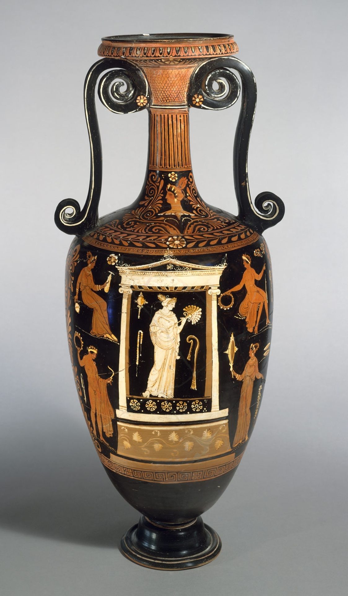 Terracotta Loutrophoros (ceremonial Vase for Water) by Ancient Greek Pottery