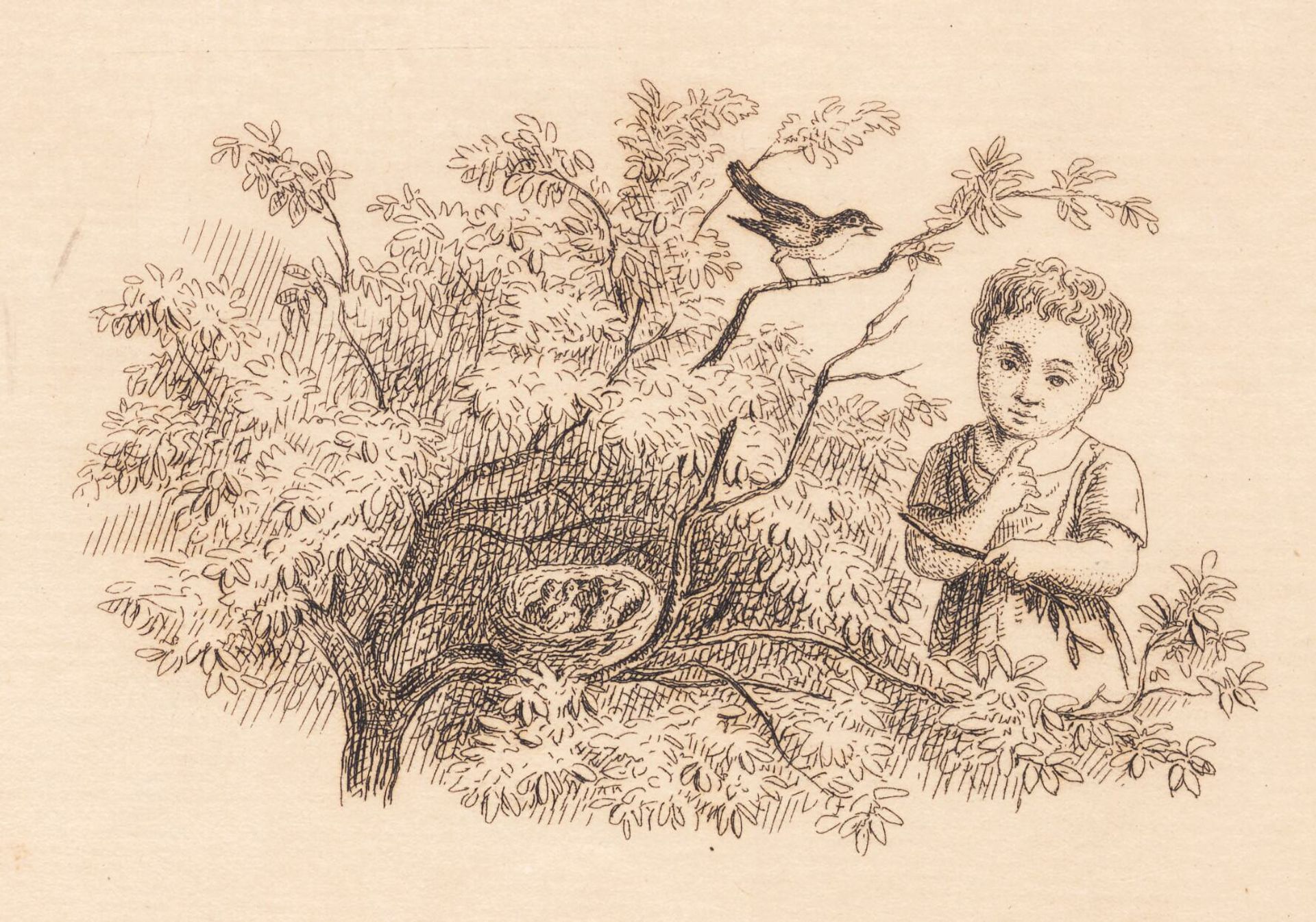 Illustration til "Halvhundrede Fabler for Børn" af Hey by Martinus Rørbye