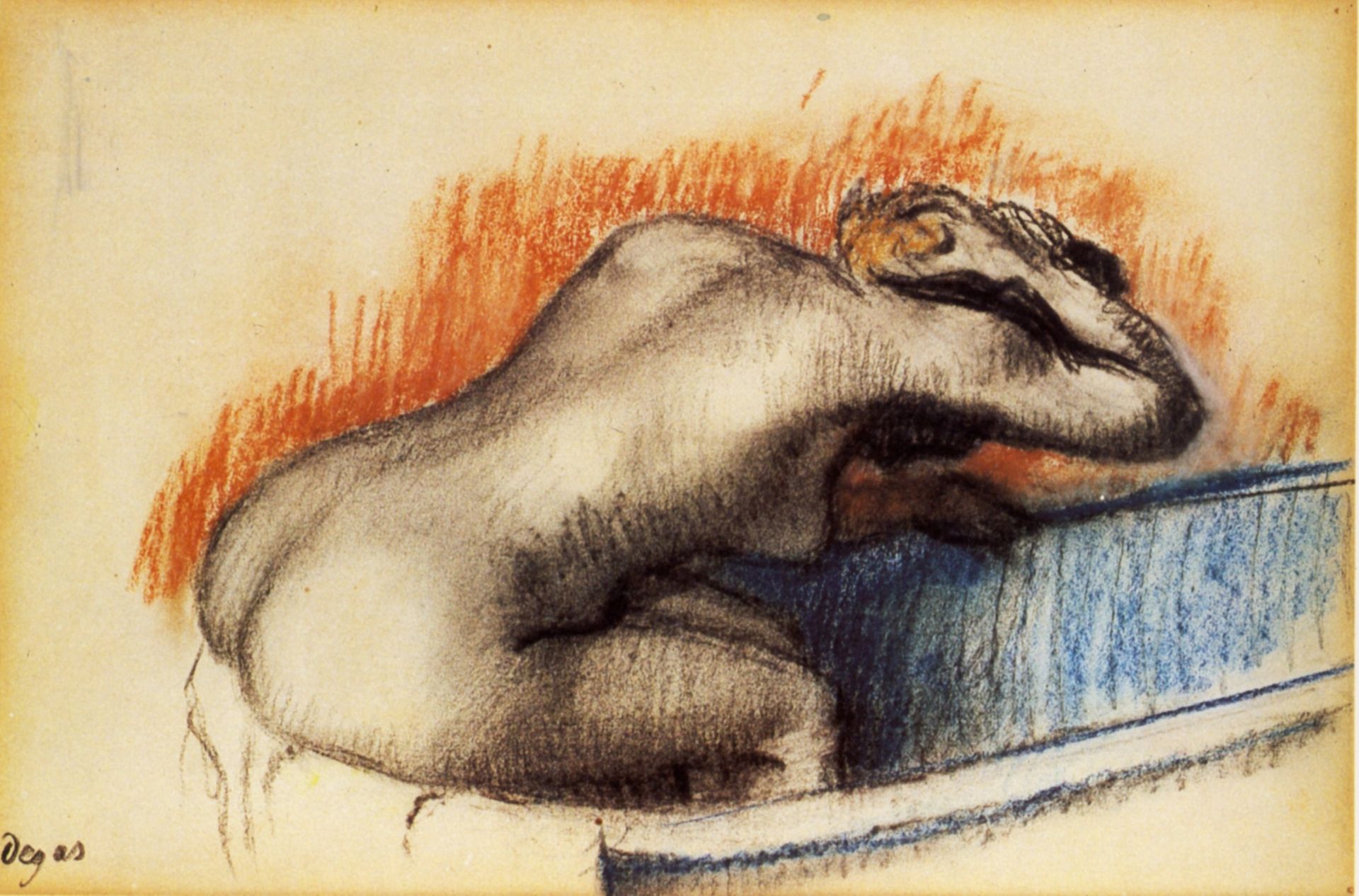 Woman washing in the bath by Edgar Degas