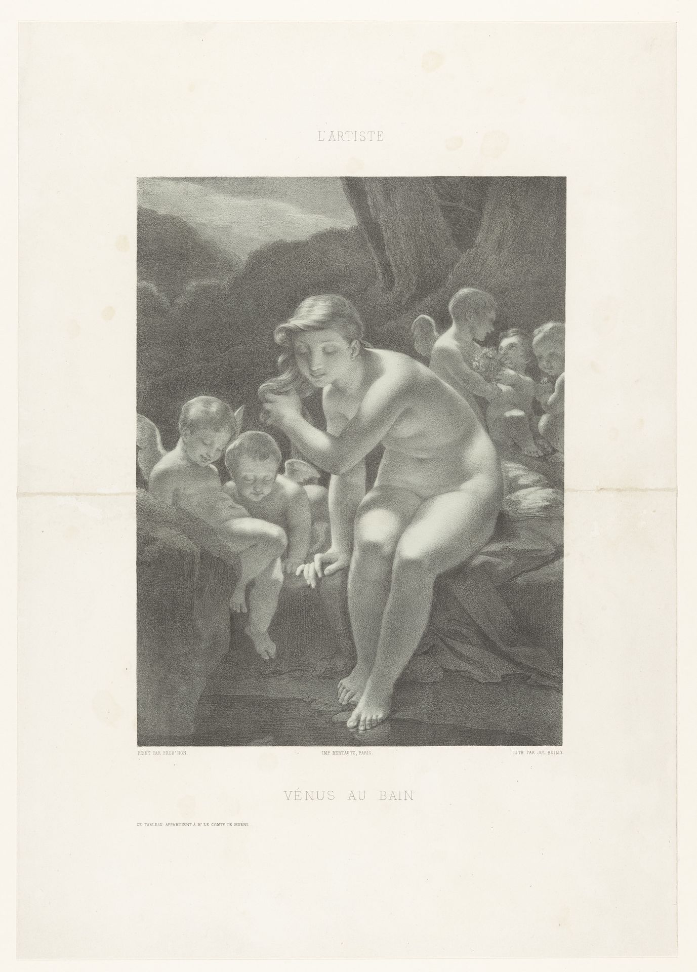 Badende Venus met putti by Julien-Léopold Boilly