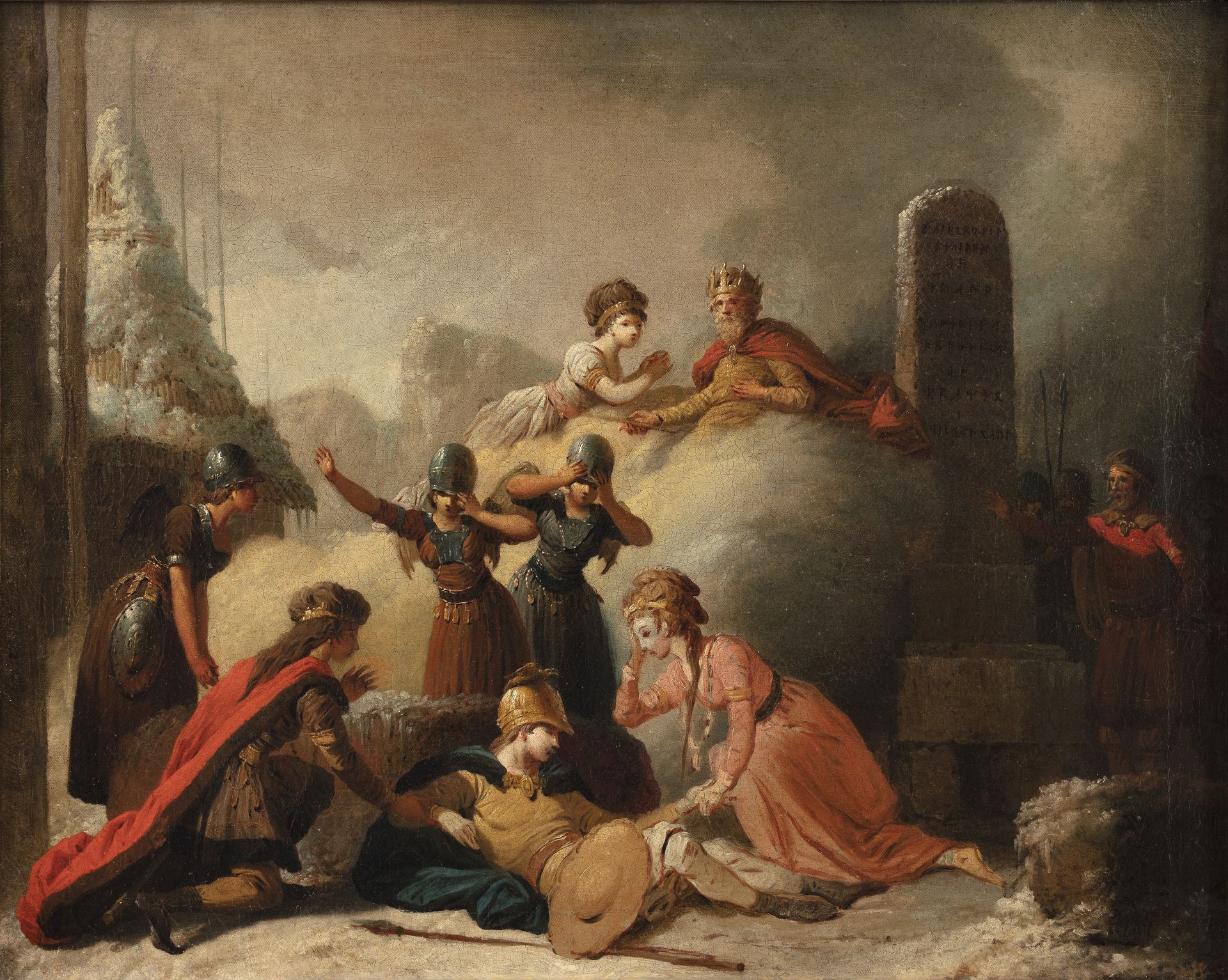 Slutningsscenen af Johannes Ewalds "Balders Død" by Peter Cramer