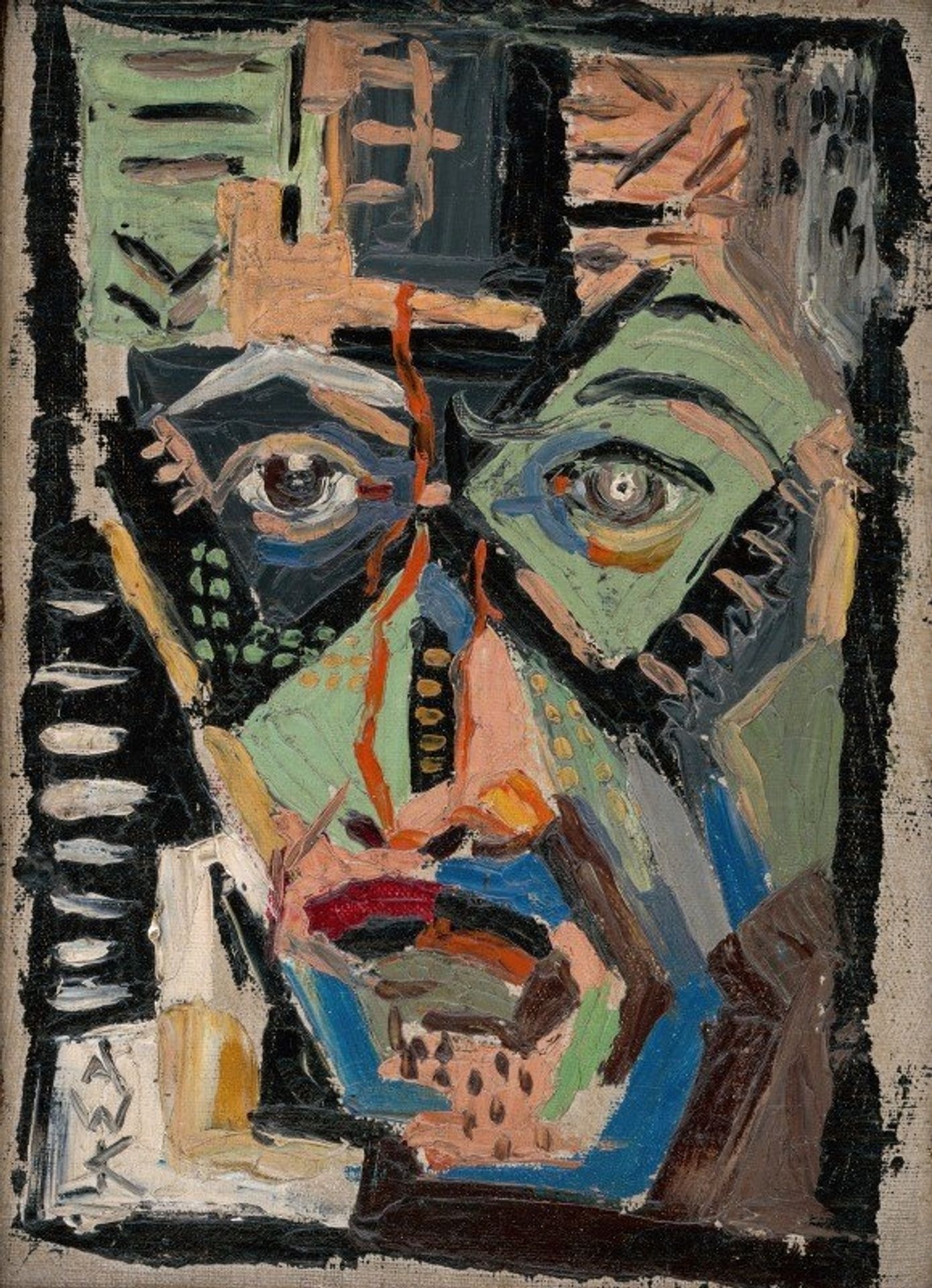 Man’s Face by Arnold Peter Weisz-Kubínčan