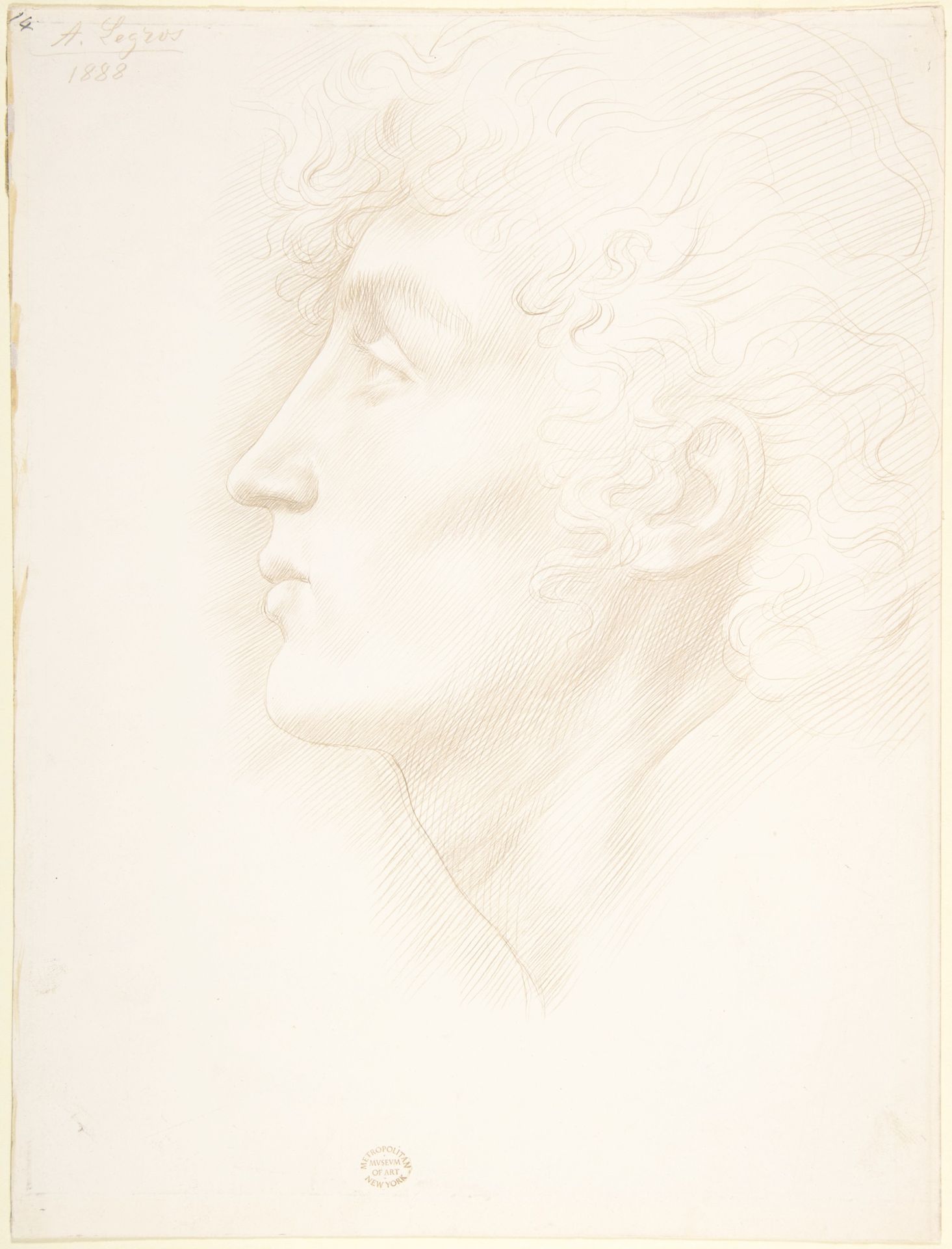 Head of an Irish Girl by Alphonse Legros