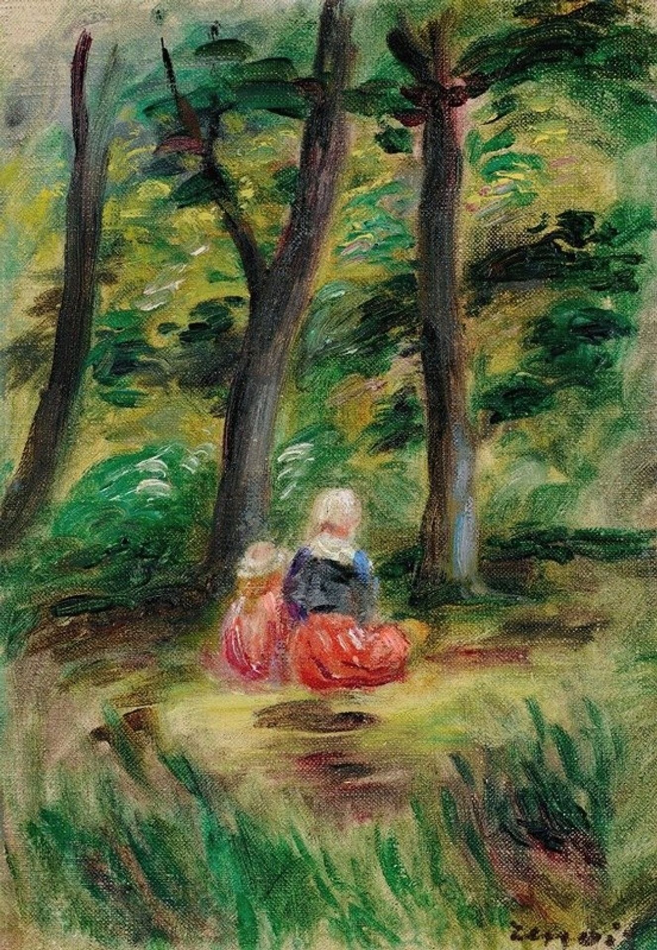 Femme Et Enfant Dans Un Paysage by Pierre-Auguste Renoir