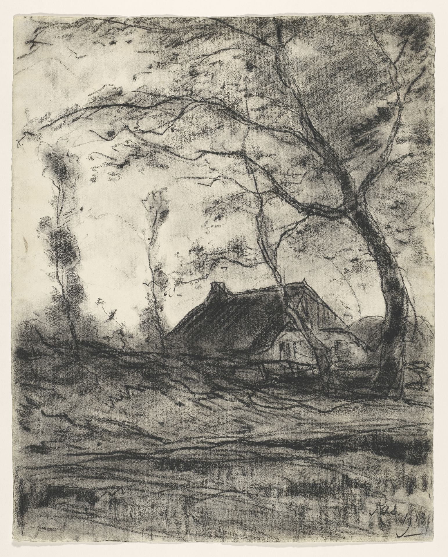 Boerderij en bomen by Pieter H.J.J. Ras