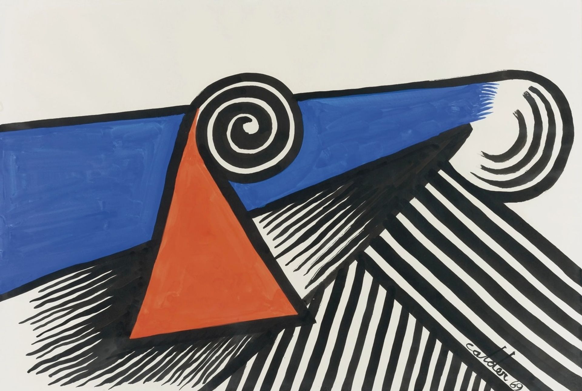Whirl on Red by Alexander Calder