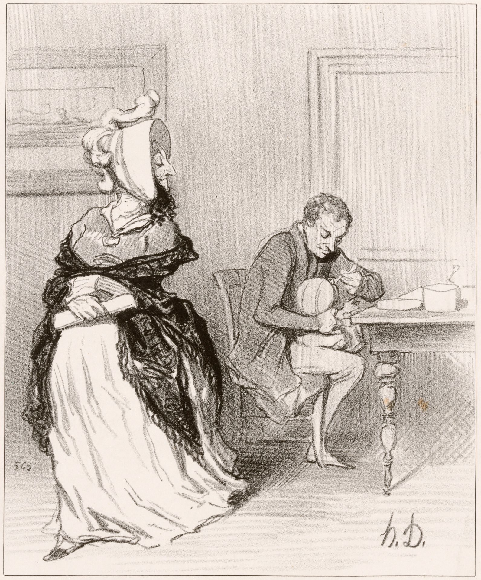 Adieu, mon cher, je vais chez mes éditeurs... by Honoré Daumier