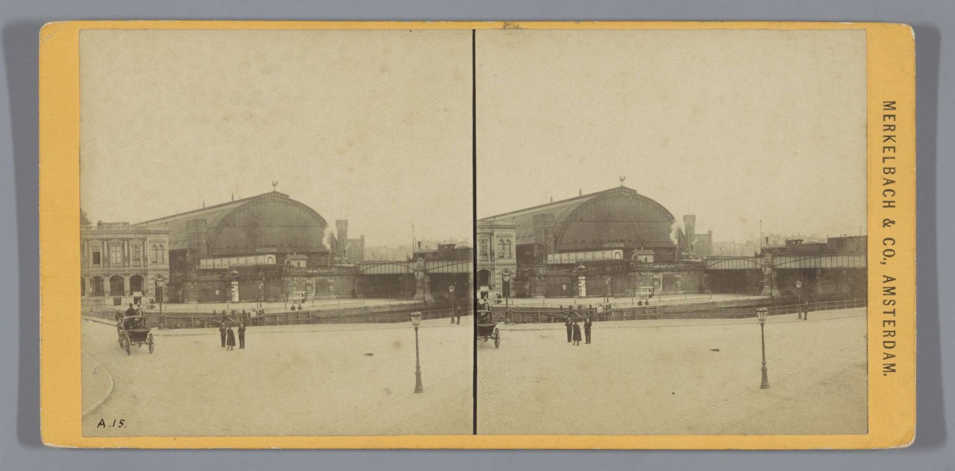 Westelijk spoorwegviaduct en het Centraal Station, Amsterdam by Anonymous