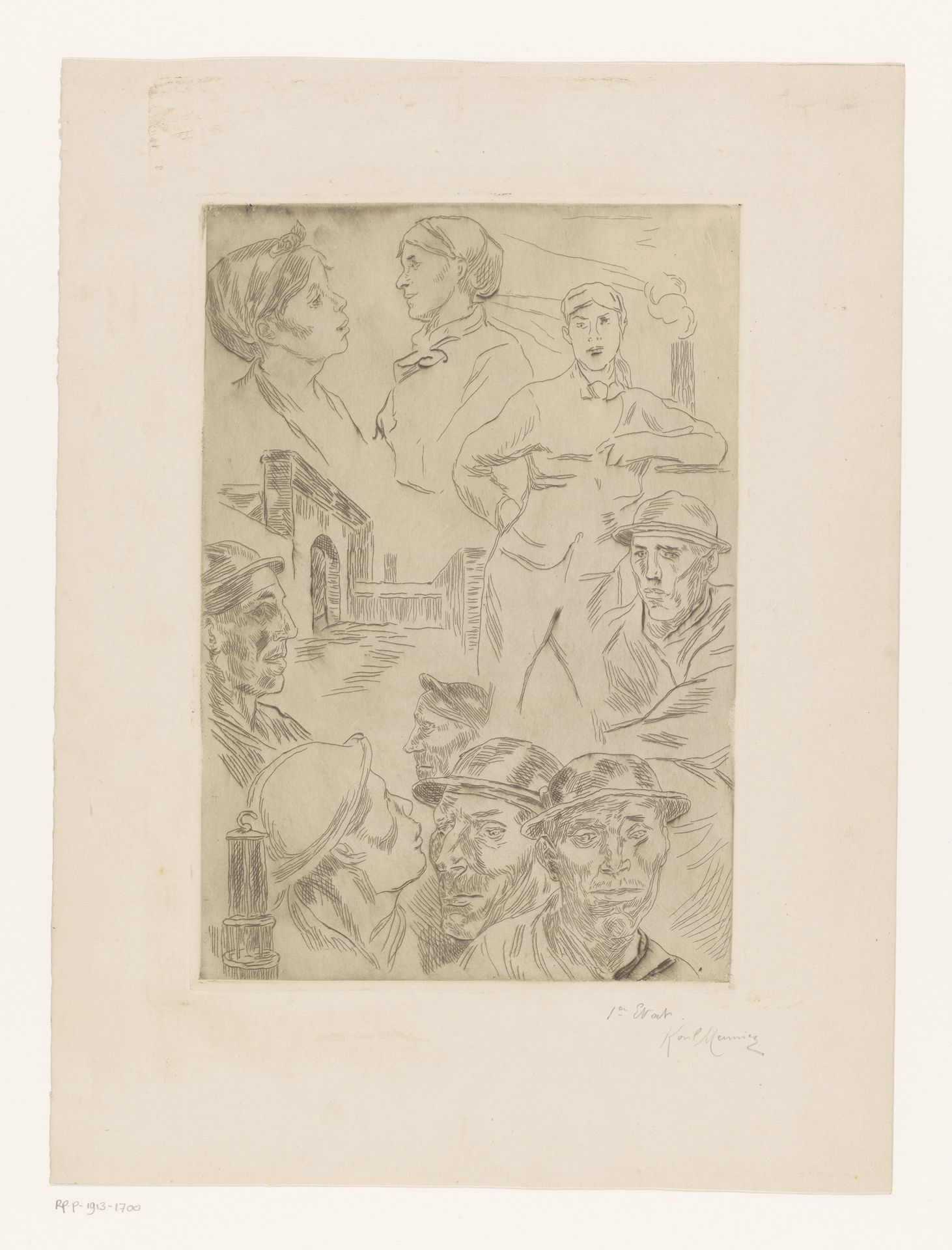 Diverse figuurtypen uit de mijnbouw by Karl Meunier