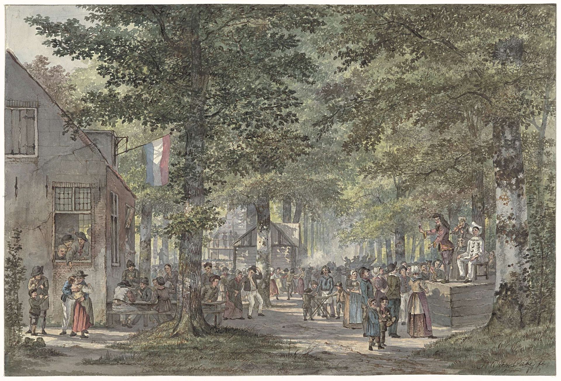 Festival in de Haarlemmer hout by Hendrik Gerrit ten Cate