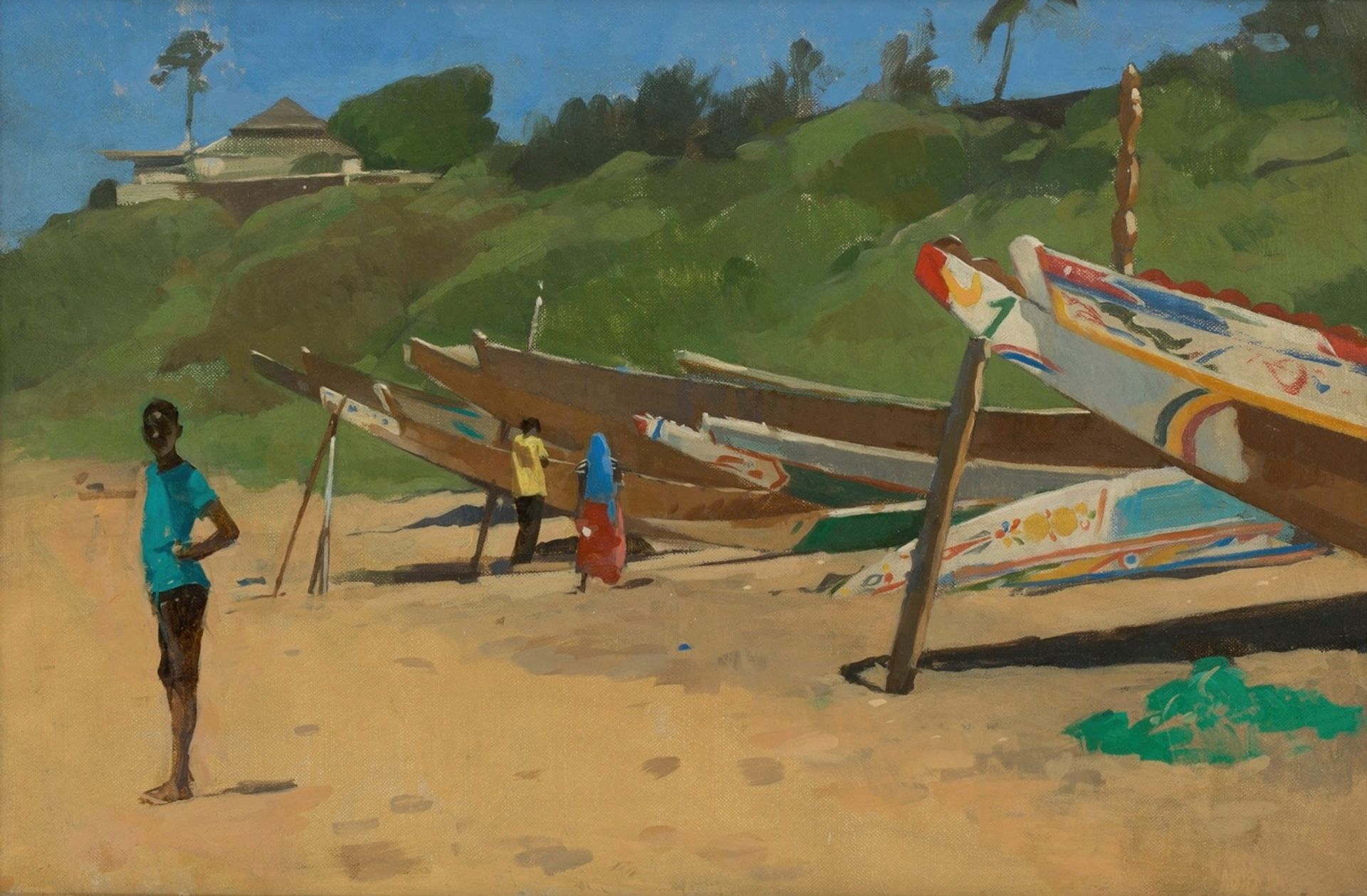 Boats on the Beach, Gambia by Neale Worley