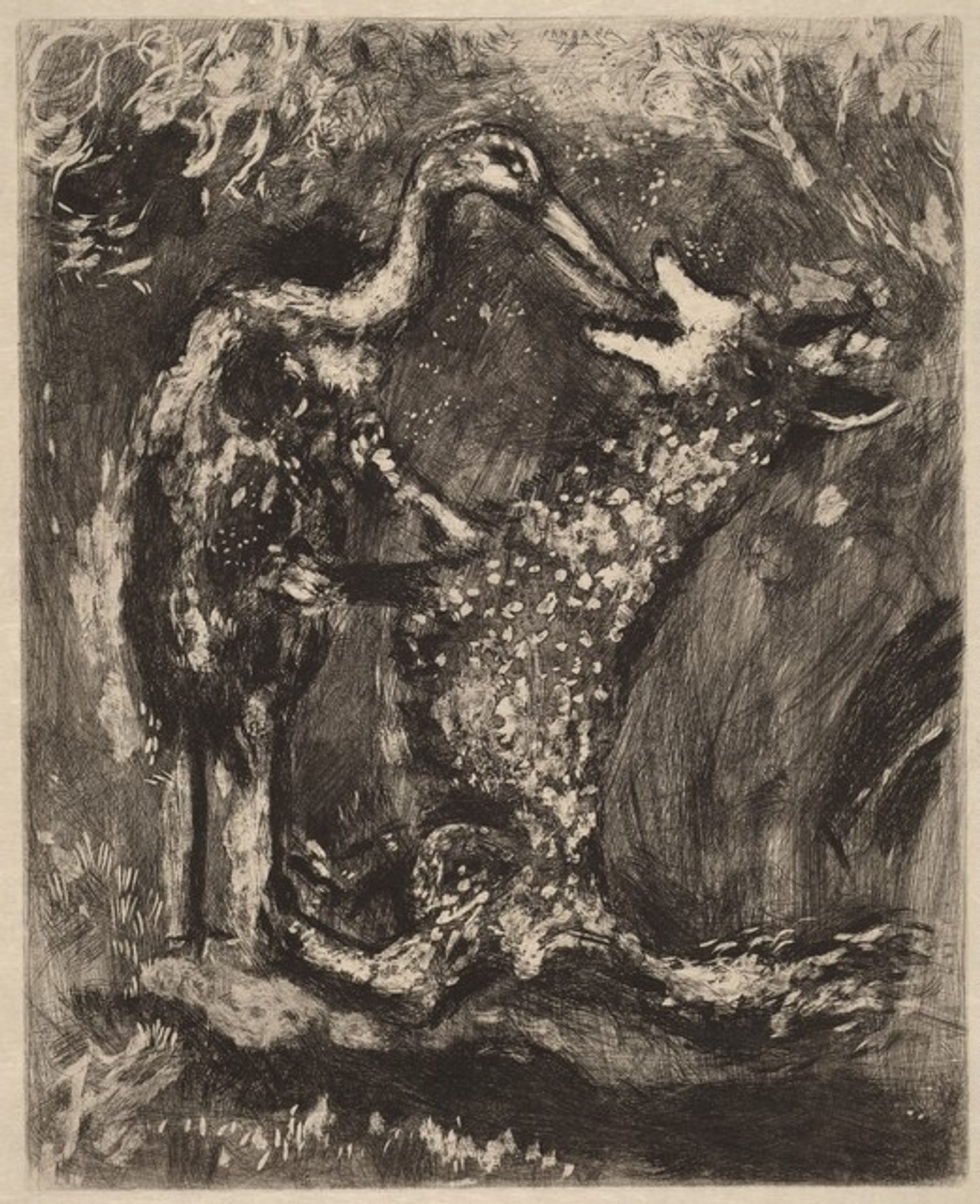 The Wolf and the Stork by Marc Chagall