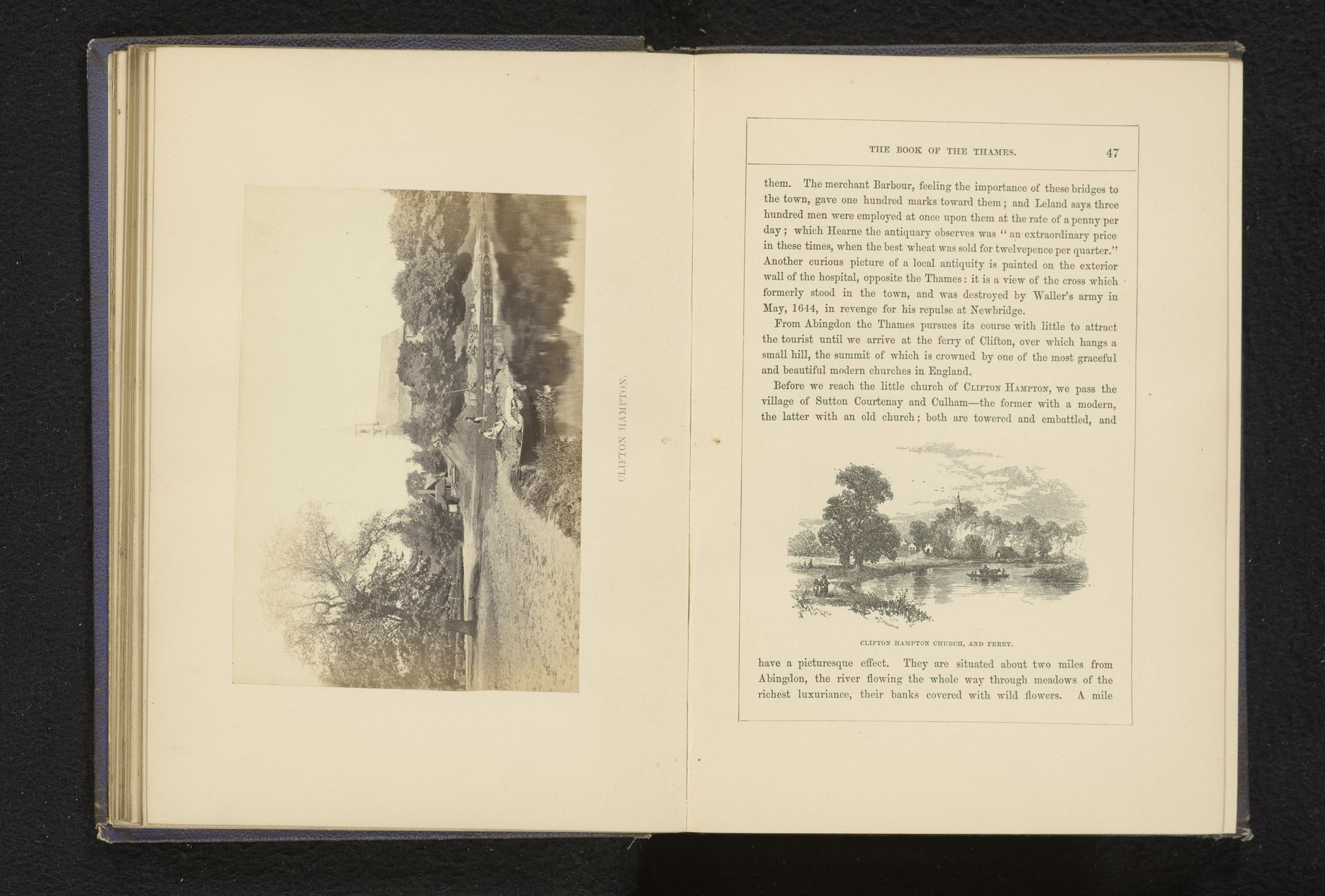 Gezicht over de Theems bij Clifton Hampden by Francis Frith