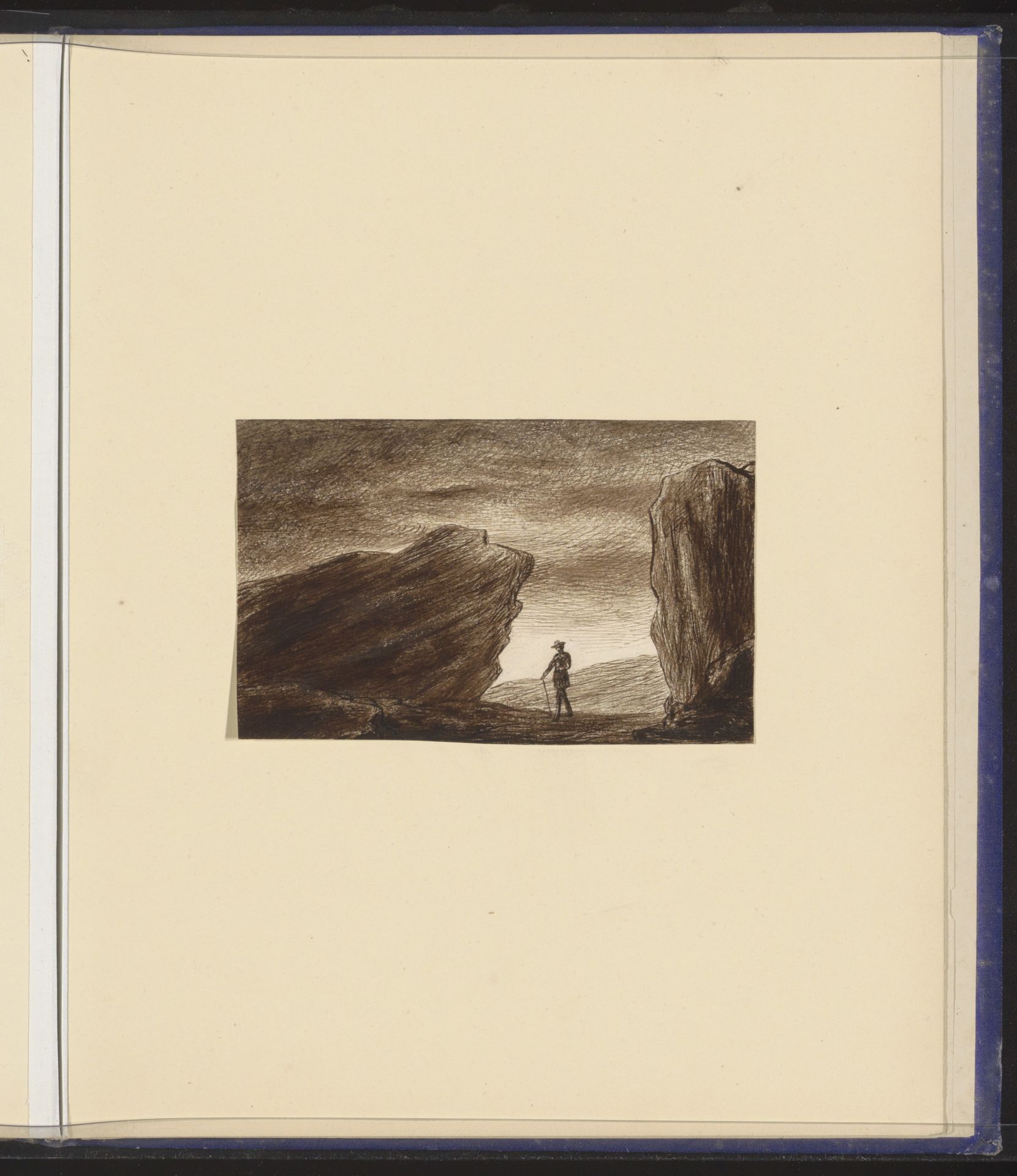 Wandelaar in een rotslandschap by Alexander Ver Huell