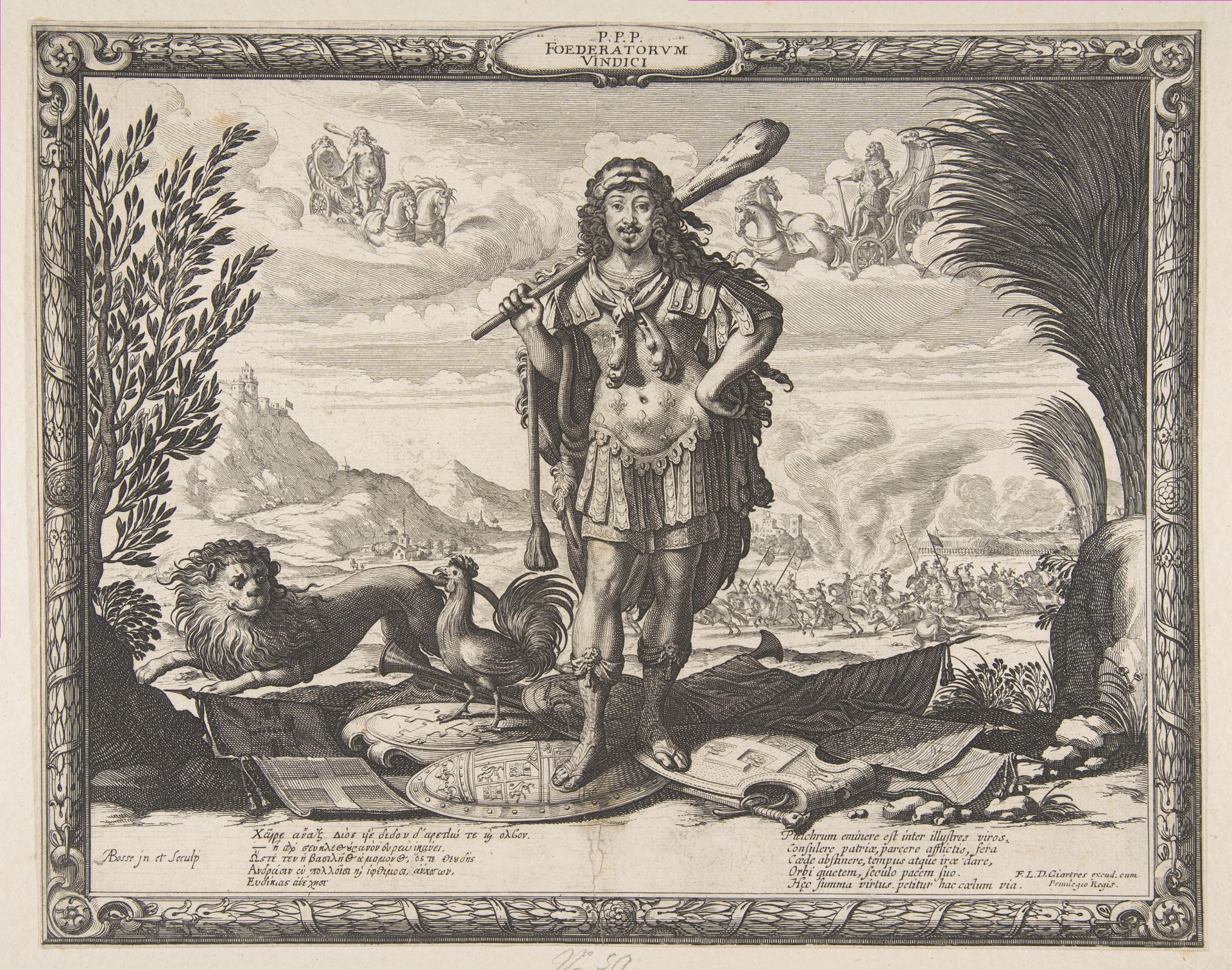 Declaration of War on Spain by Louis XIII: The King as Hercules by Abraham Bosse