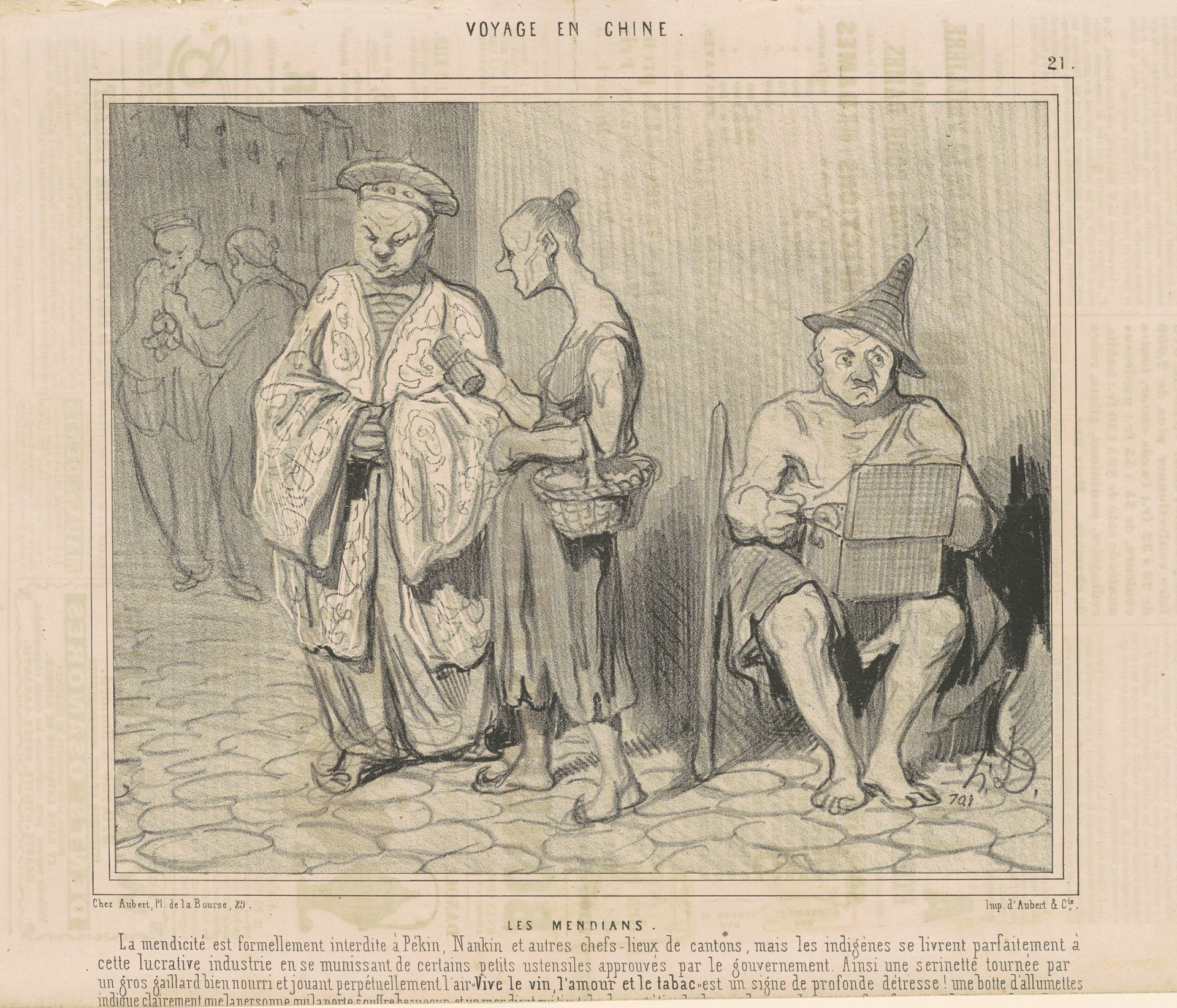 Les mendians by Honoré Daumier