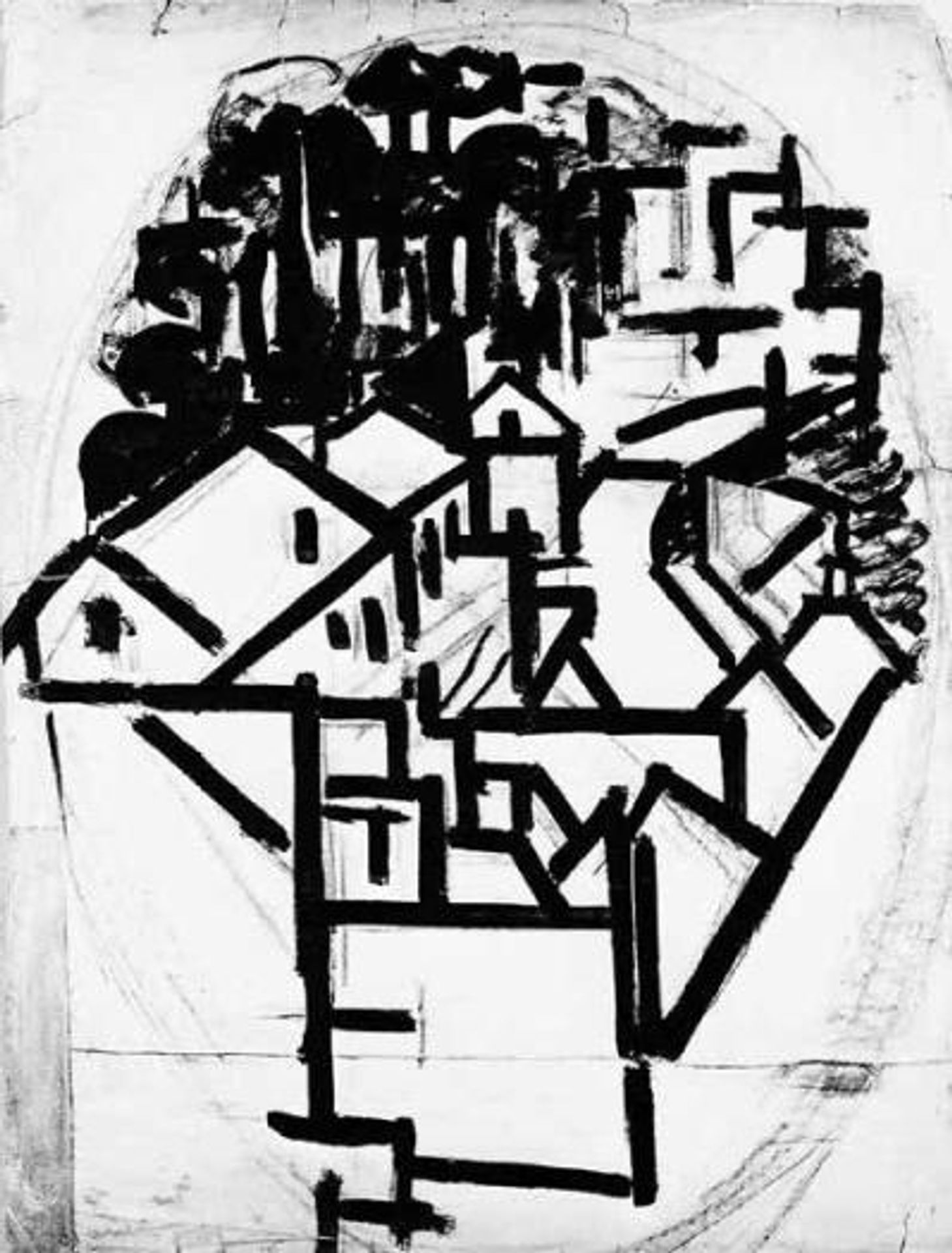 Landscape (study for composition XII) by Theo van Doesburg