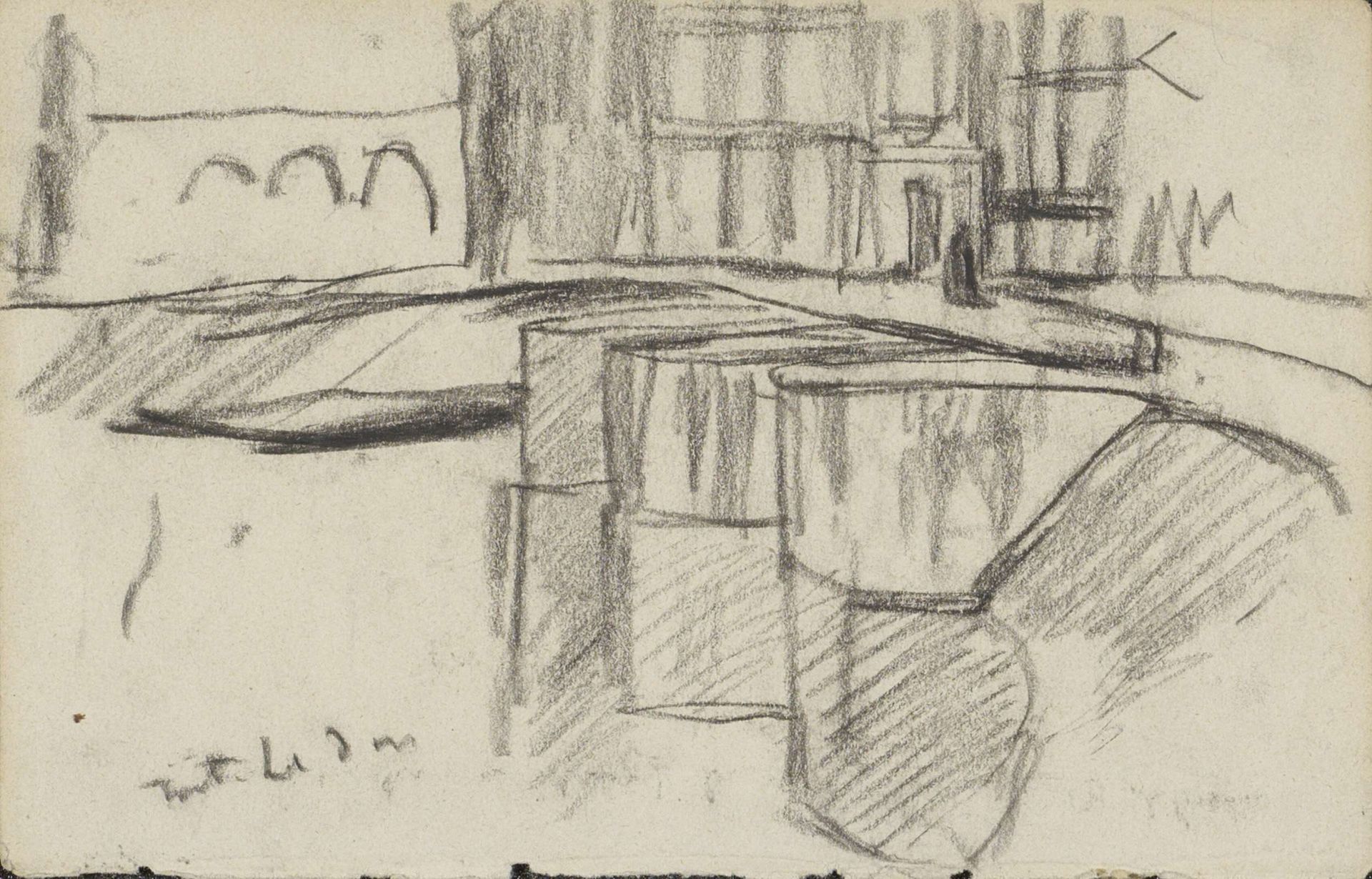 Stadsgezicht met water by George Hendrik Breitner