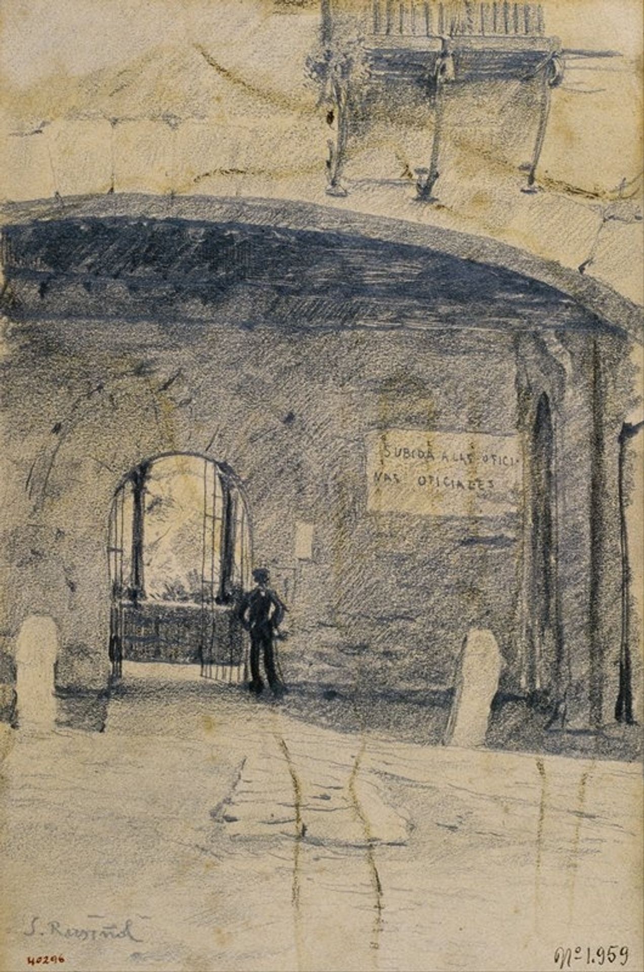 Gateway Arch and Wall by Santiago Rusiñol