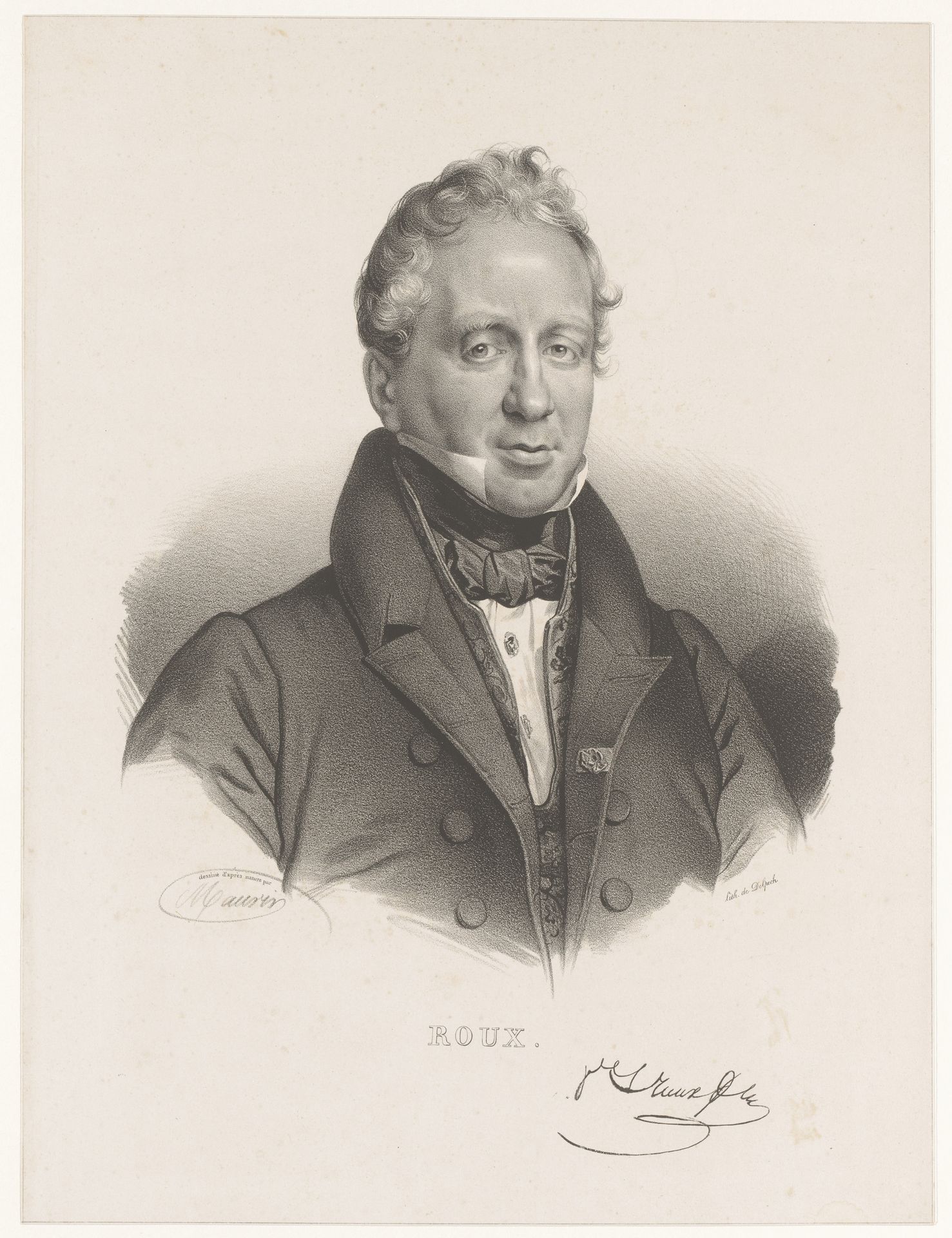 Portret van Philibert Joseph Roux by Nicolas Maurin