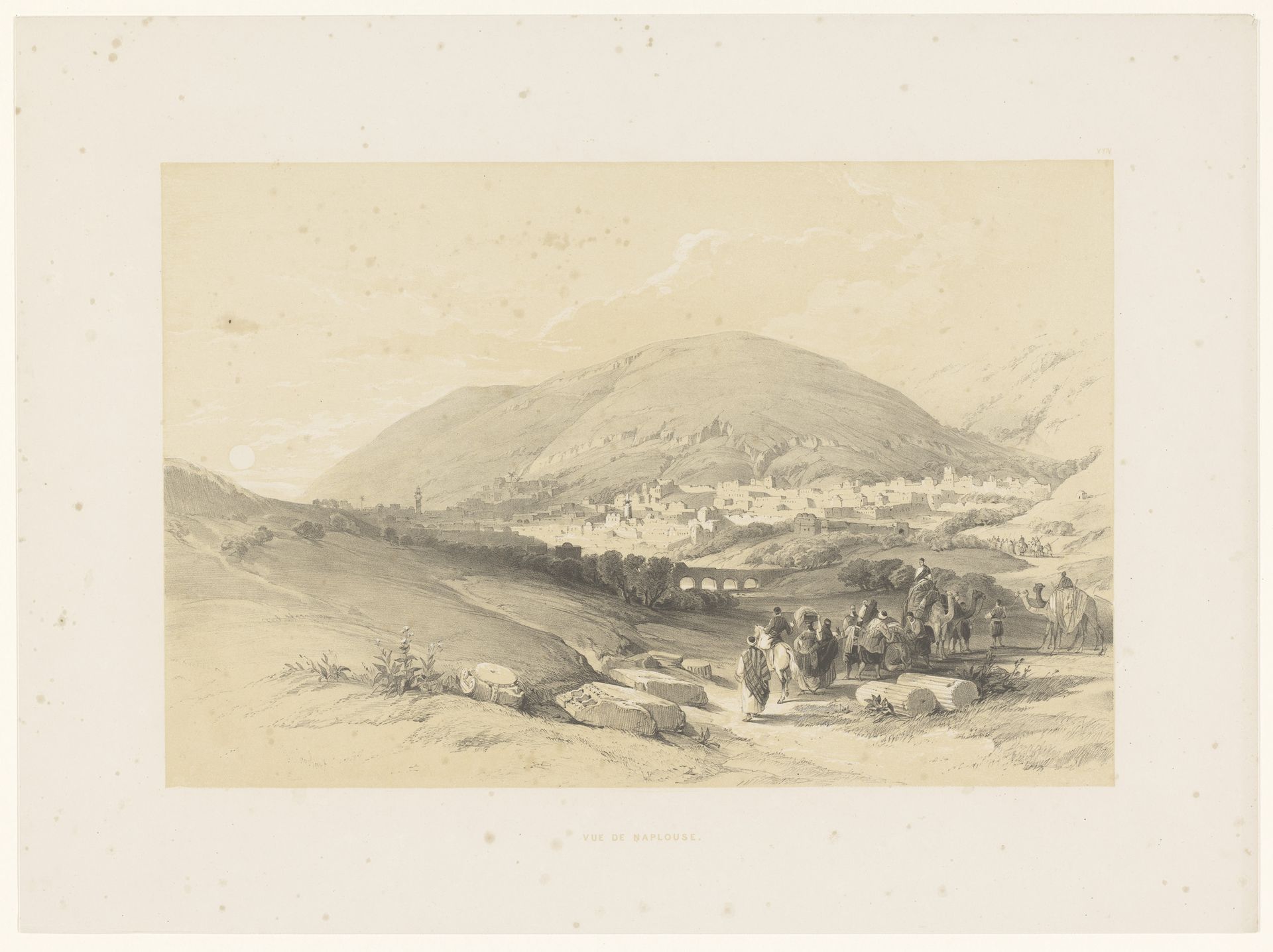 Gezicht op Nablus by François Stroobant