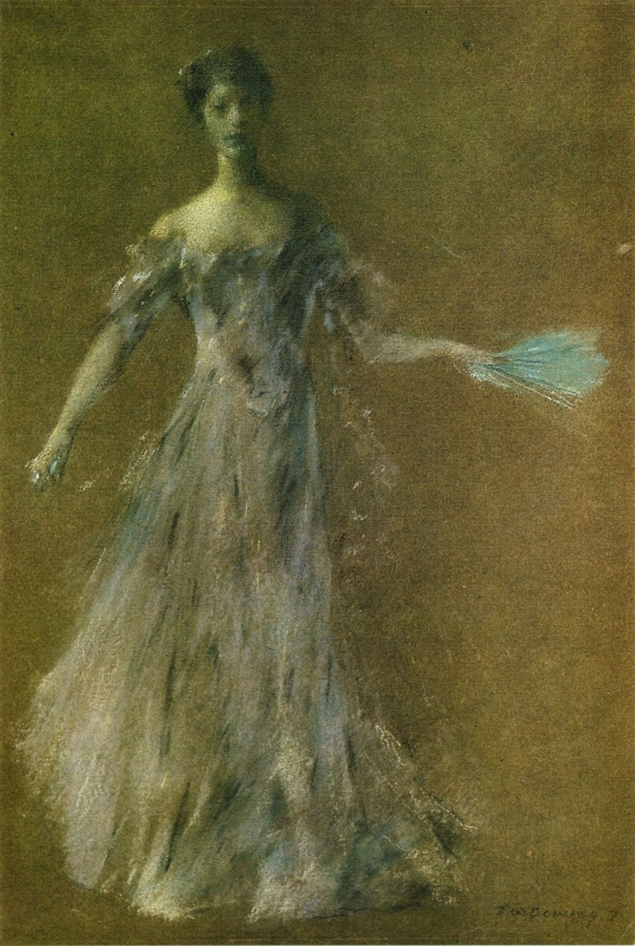 Lady in Lavender Dress by Thomas Wilmer Dewing