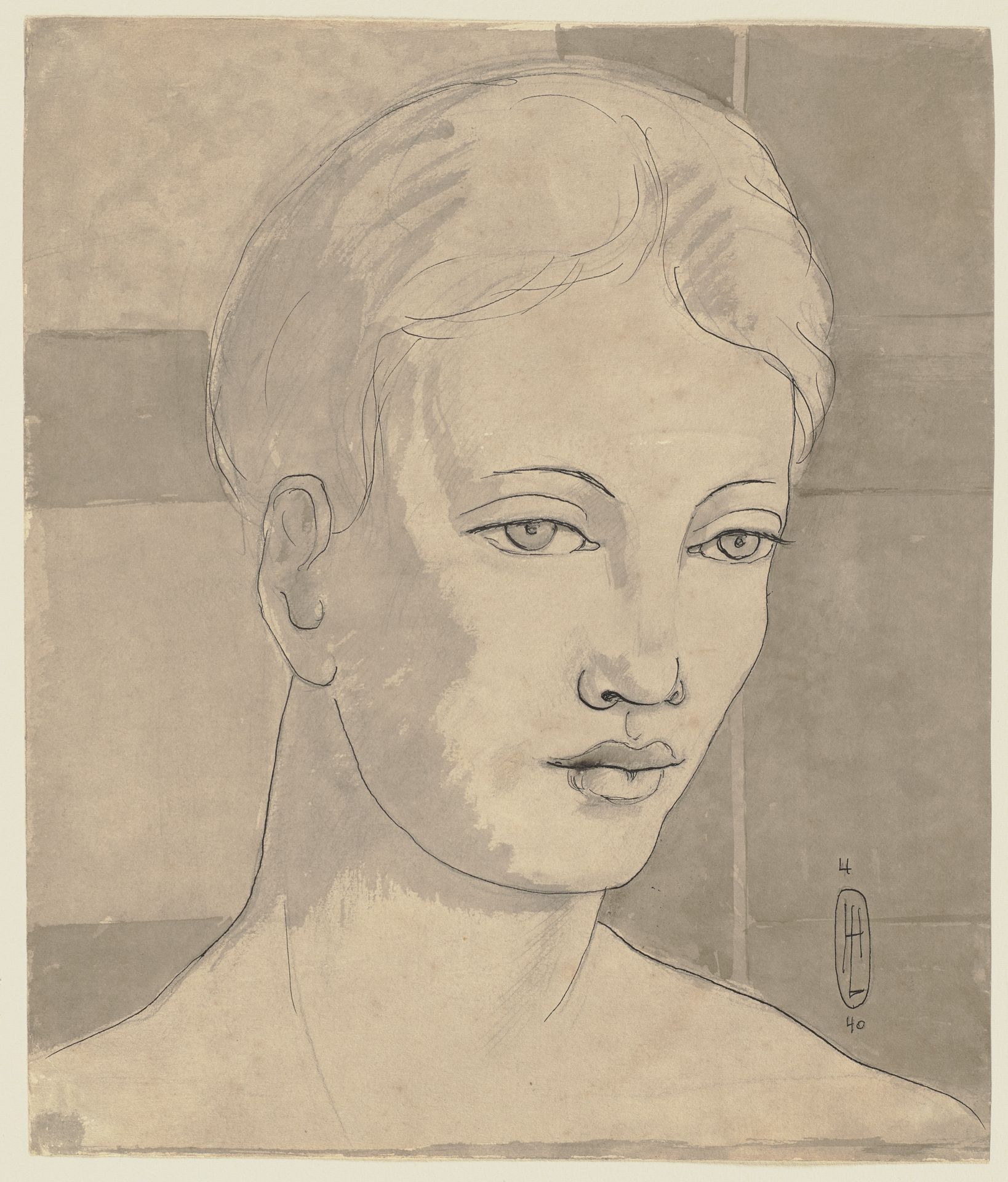 Female portrait by Hermann Lismann