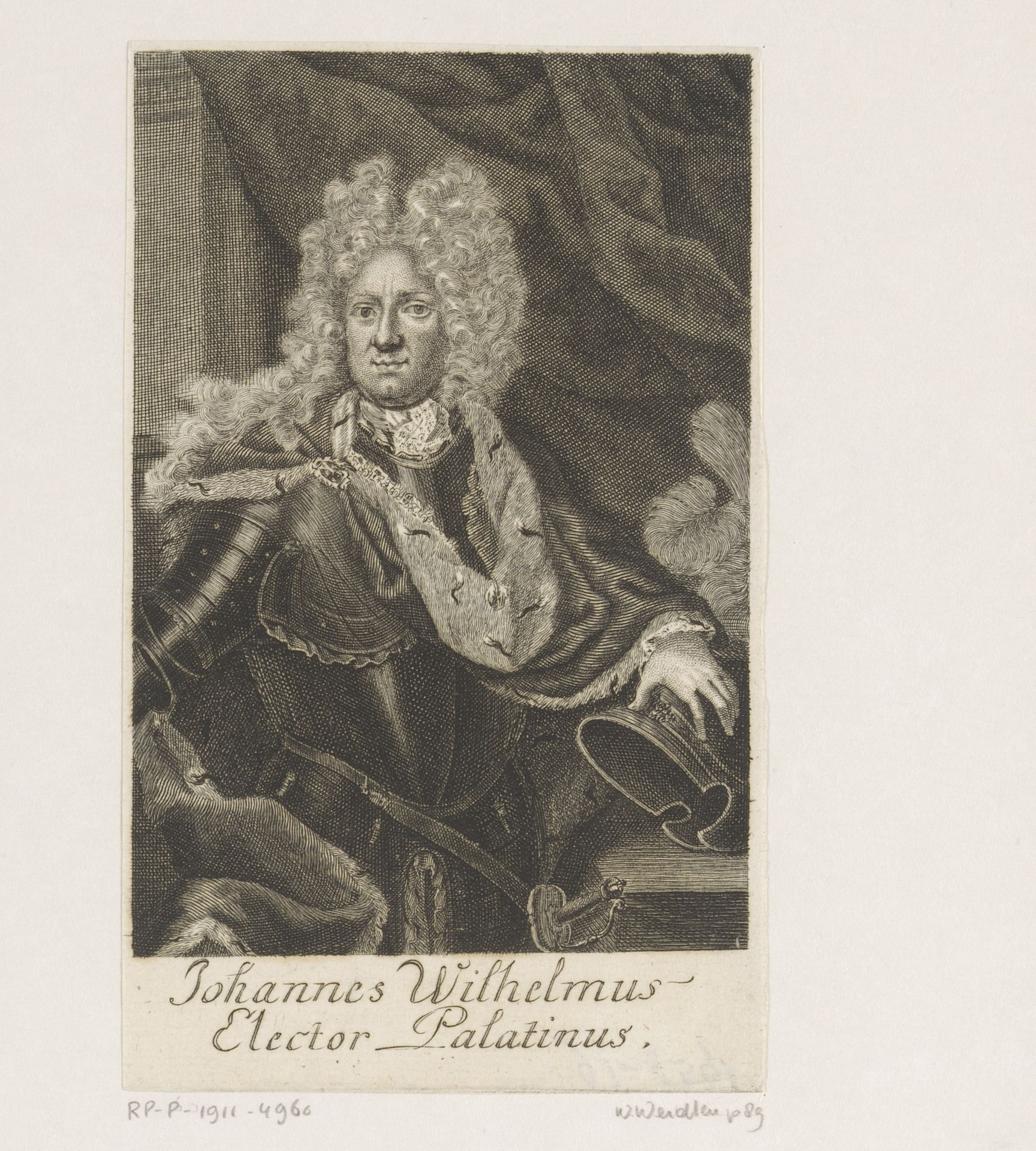 Portret van Johann Wilhelm von der Pfalz by Martin Bernigeroth