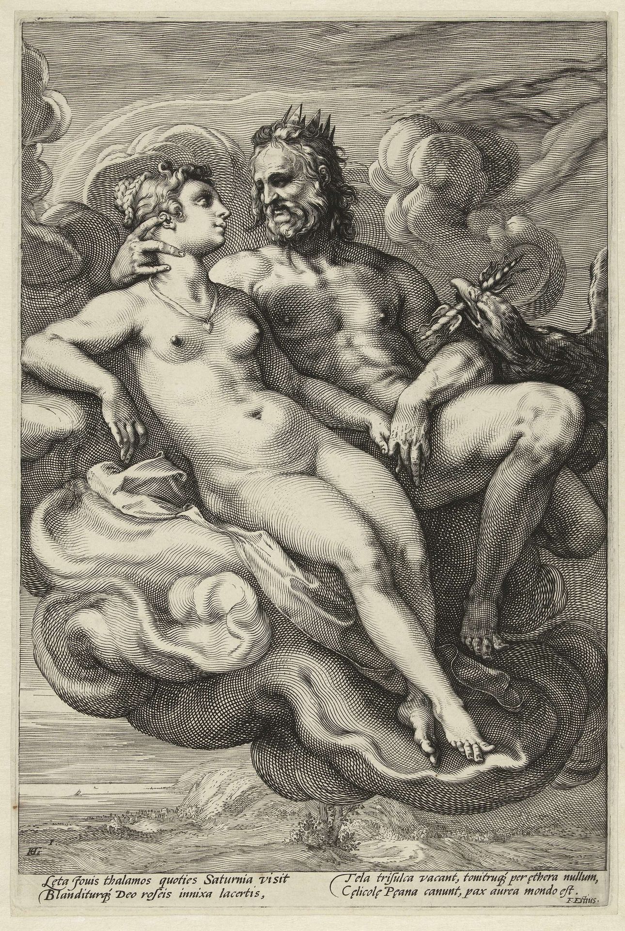 Jupiter en Juno by Hendrick Goltzius