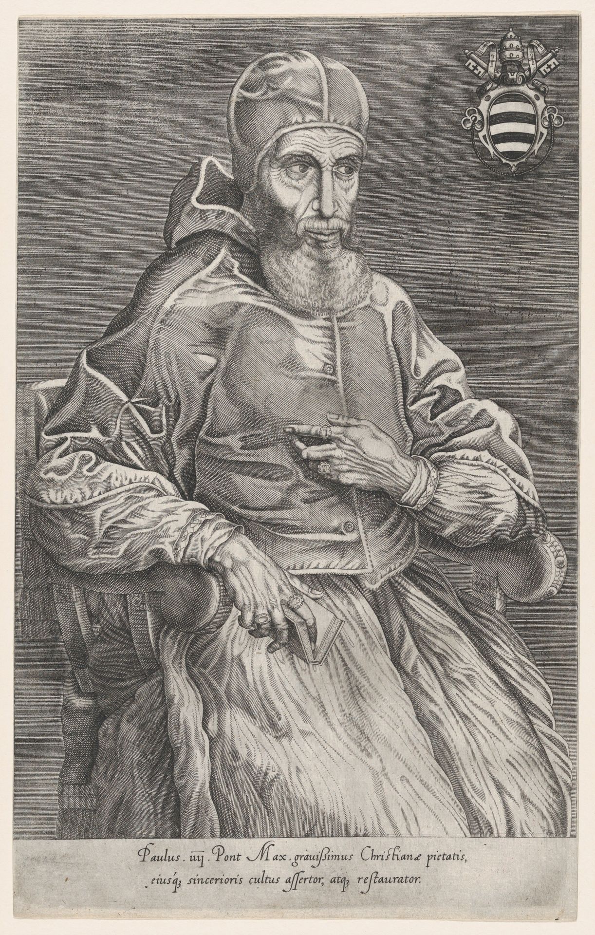 Portrait of Pope Paulus IV by Nicolas Beatrizet