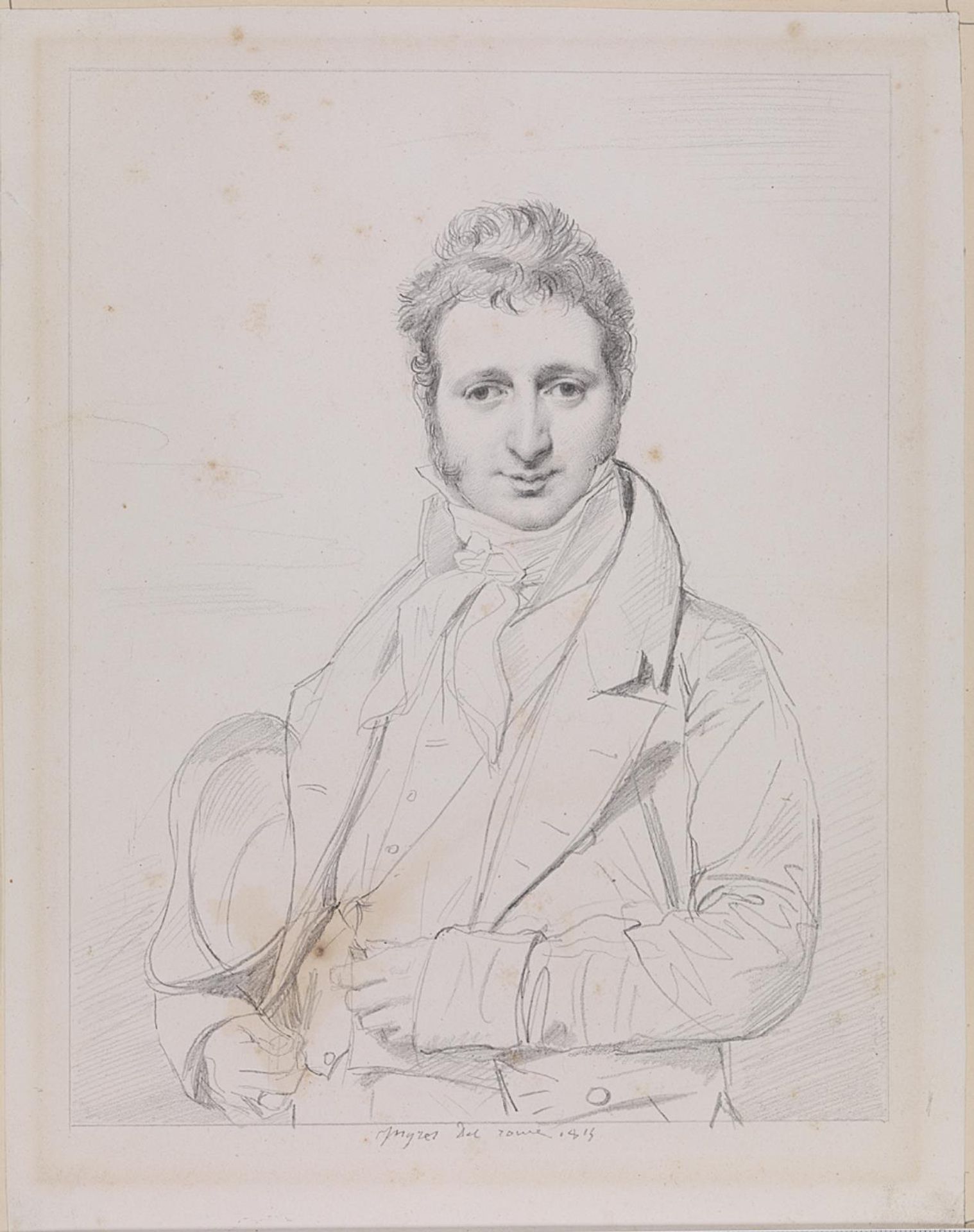 Portræt af vedutemaleren og grafikeren Jean-Charles-Chrysostome Pecharman, Baron de Vèze (1788-1854) by Jean Auguste Dominique Ingres
