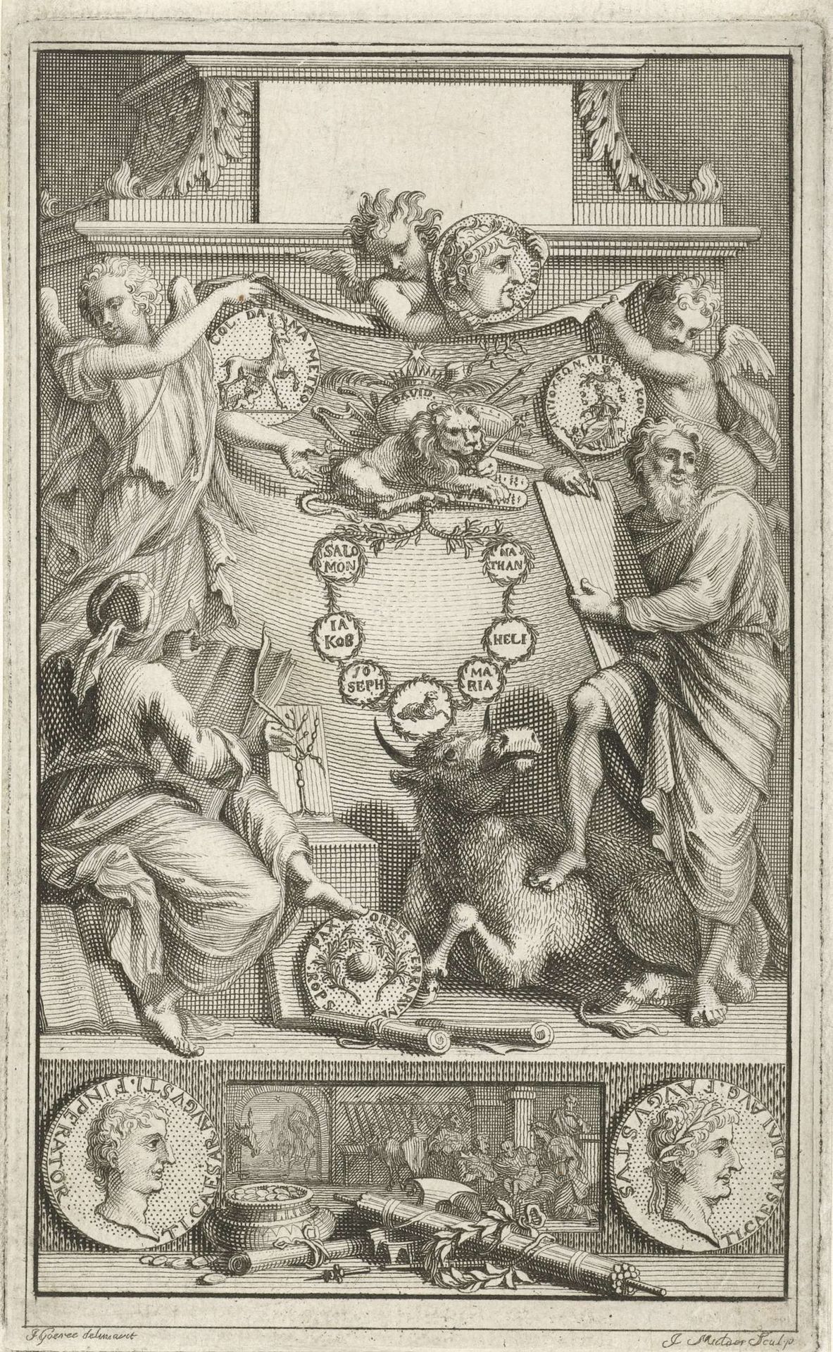 Christus' afstamming van koning David by Joseph Mulder