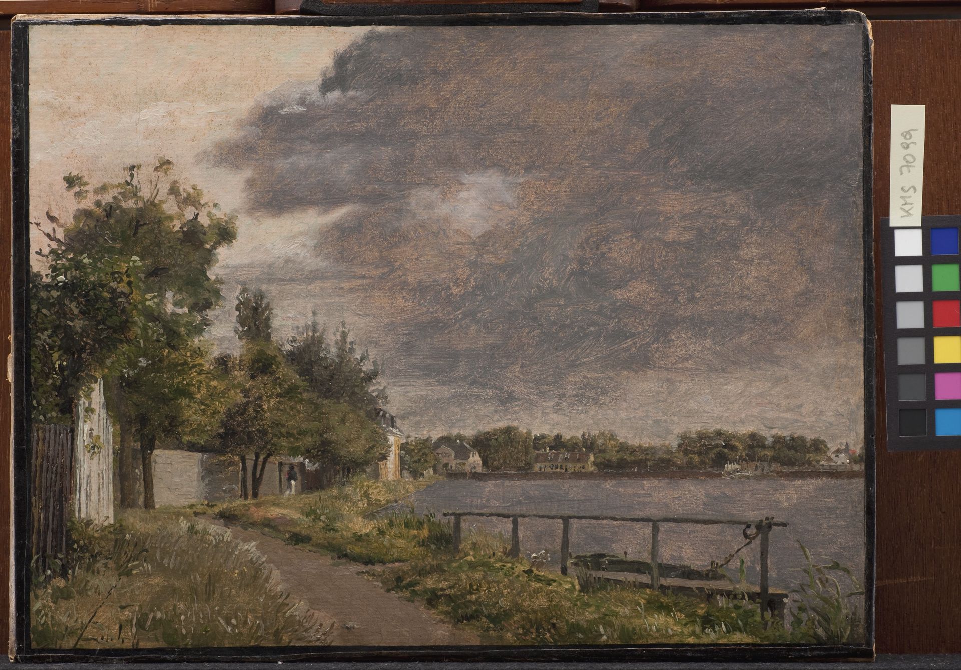 View of Dosseringen near the Suburb Østerbro outside Copenhagen, Cloudy Sky by Christen Købke