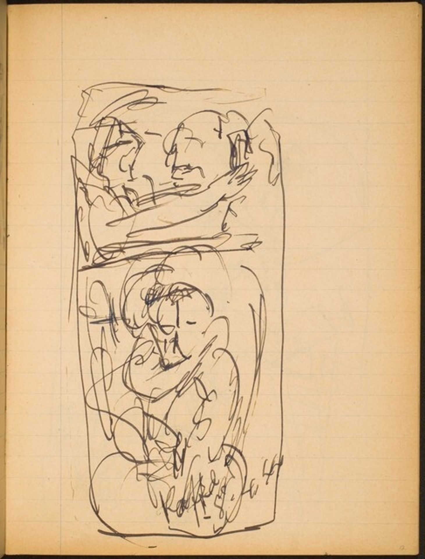 Mehrfigurige Szene (Figural Sketch) [p. 13] by Max Beckmann