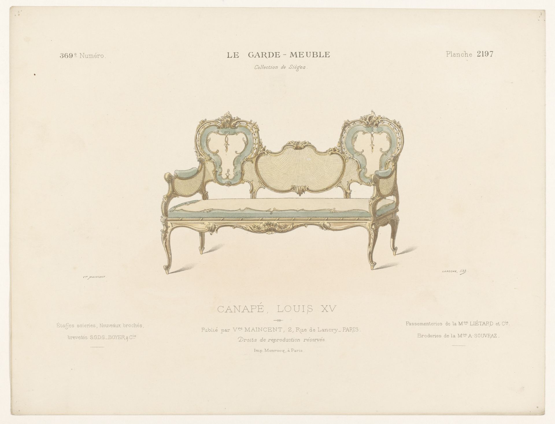 Canapé by Léon Laroche