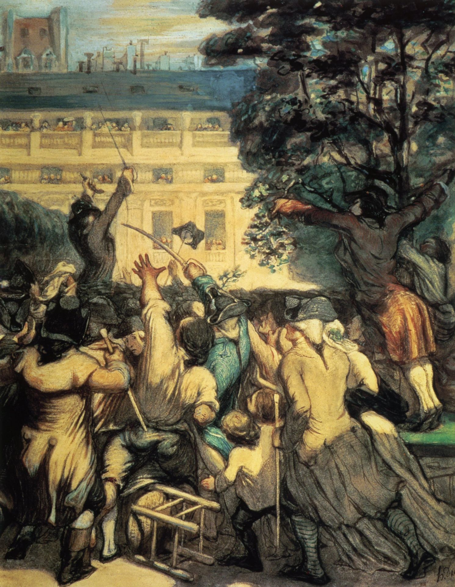 Camille Desmoulins in the Palais Royal by Honoré Daumier