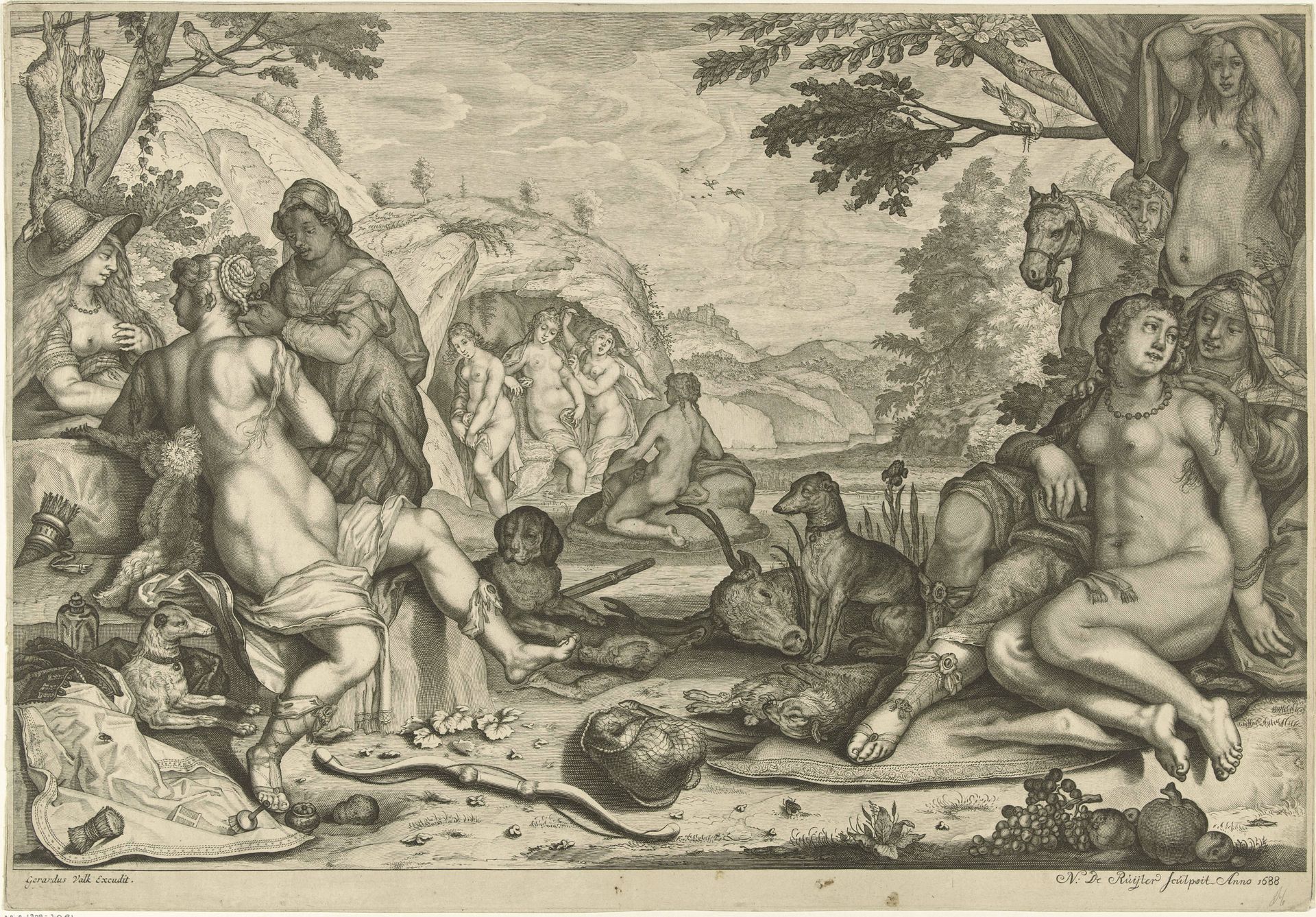 Diana en Callisto by Nicaise de Ruyter