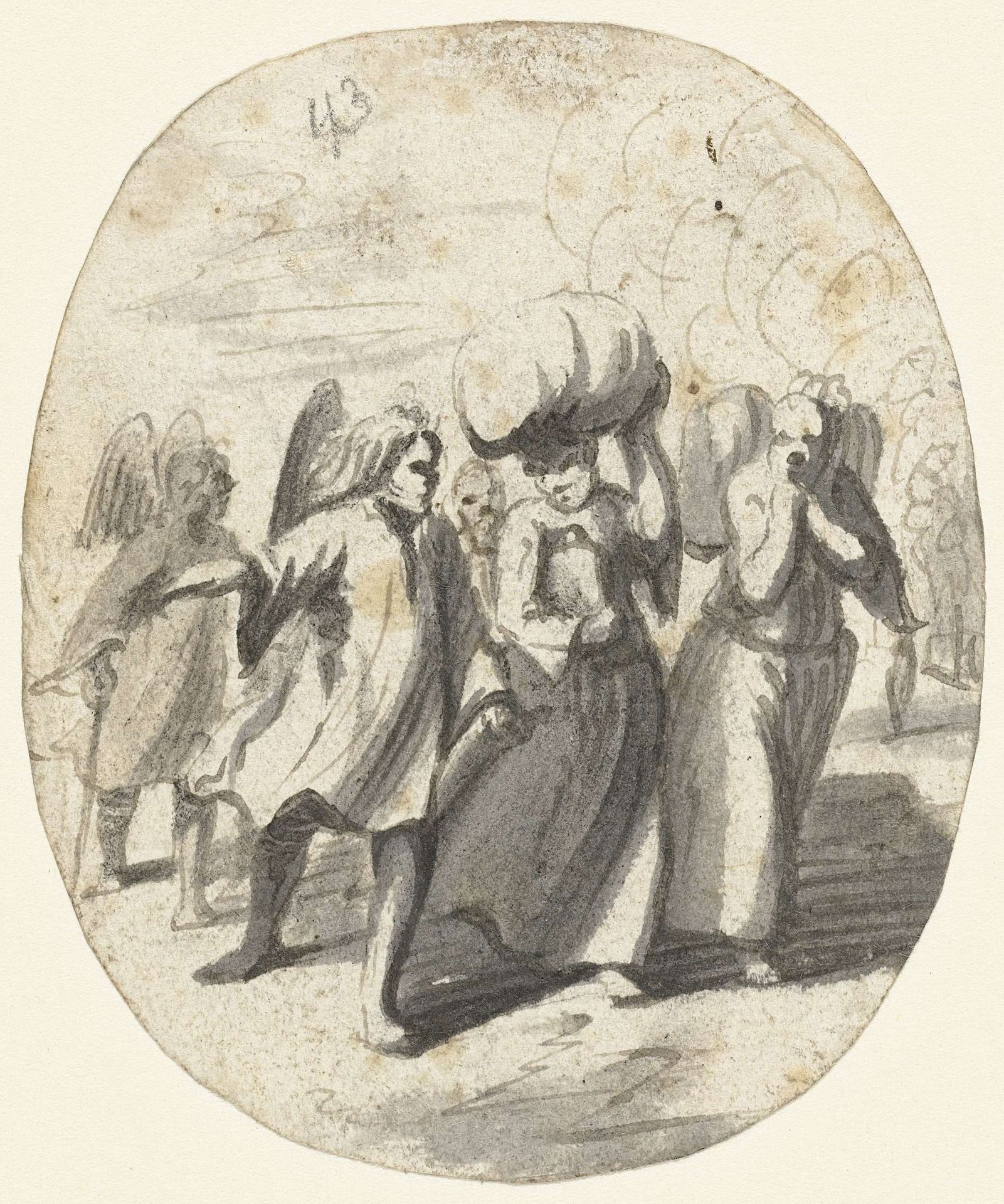 Uittocht van Lot en zijn dochters by Harmen ter Borch