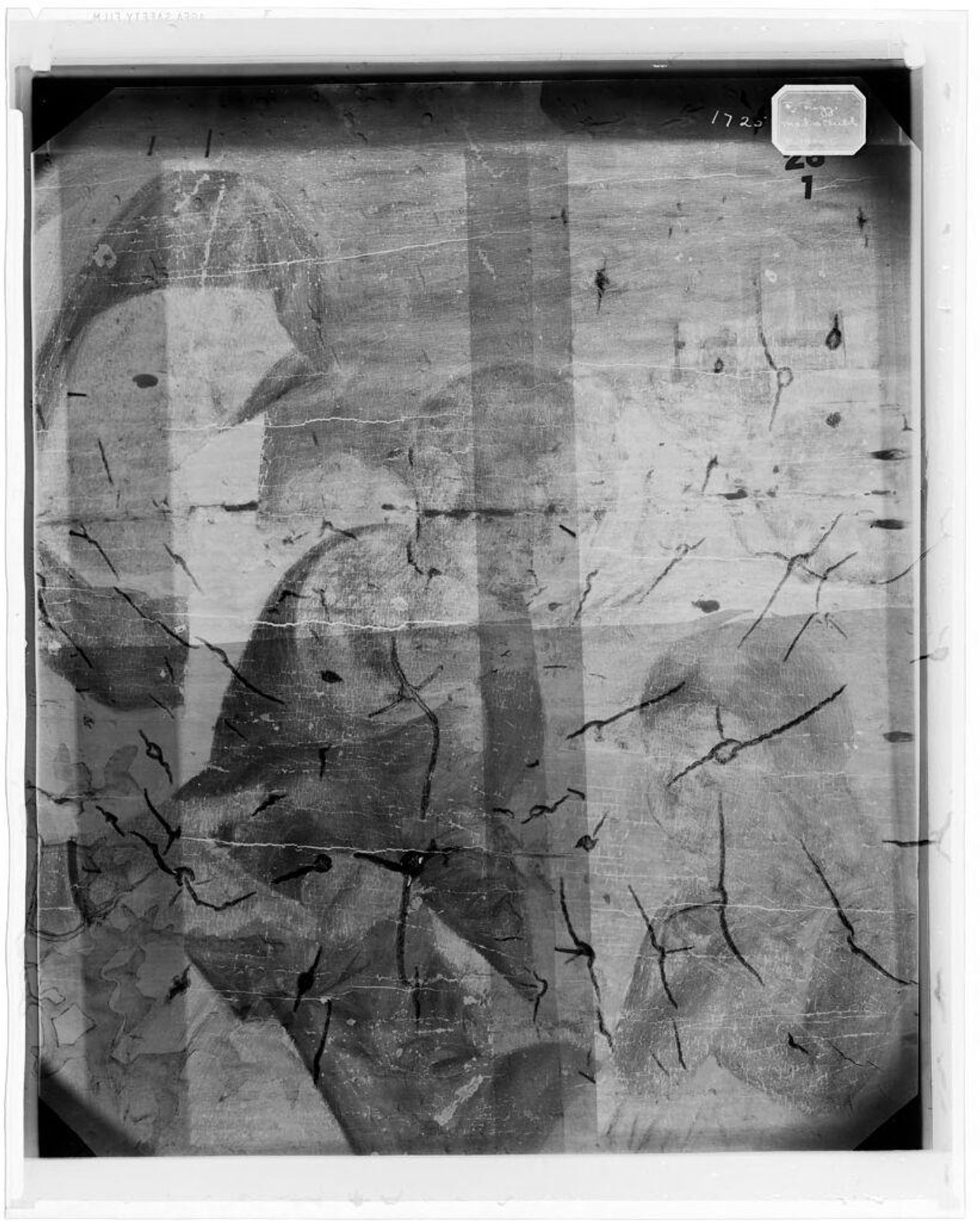 X-radiograph(s) of "Madonna, Child and St. John" by Artist of original: Francesco Rizzi da Santacroce