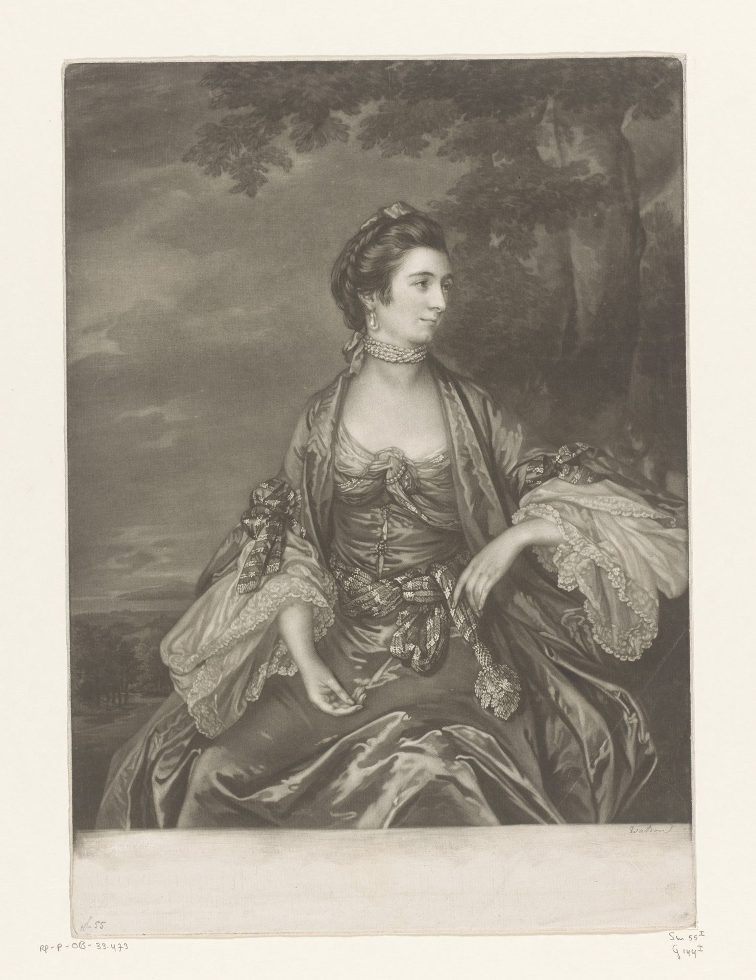 Portret van Anne Fortescue by James Watson