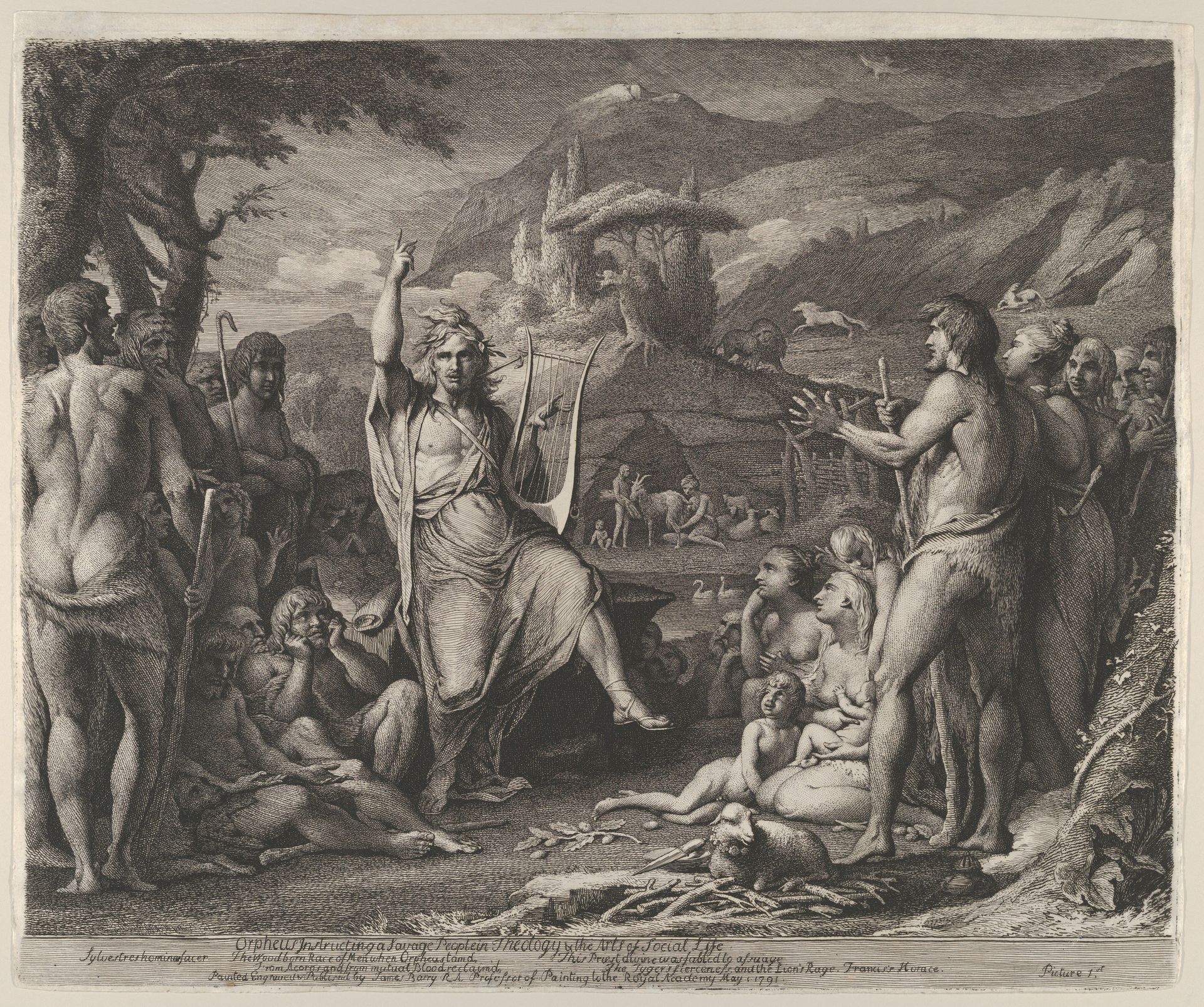 Orpheus Instructing a Savage People in Theology and the Arts of Social Life by James Barry